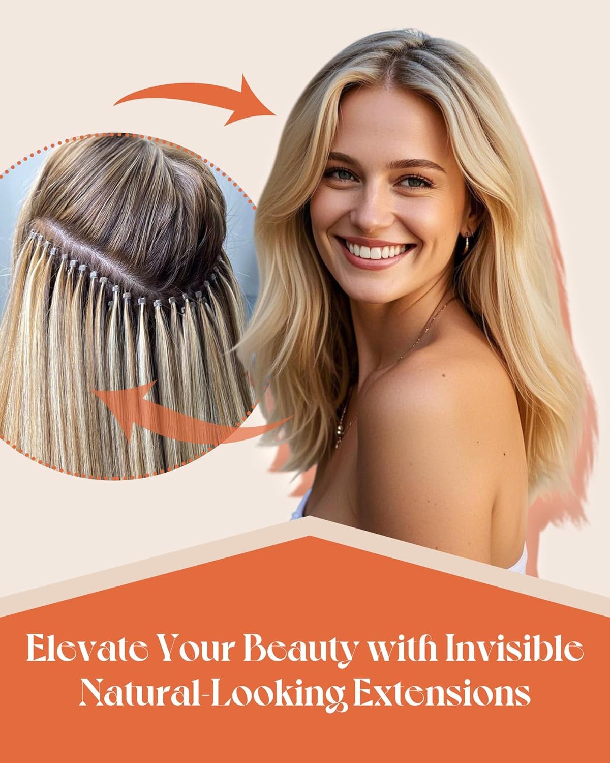 Sunny Hair Nano Beads Hair Extensions For Women Real Human Hair Remy Nano Tip Hair Extensions Human Hair Cold Fusion Loop Ring Nano Link Extensions Black 50G/50S 24inch