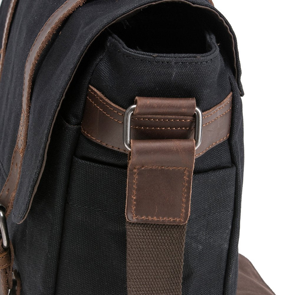 Waterproof Waxed Canvas 15" Macbook pro/ 14'' Laptop Messenger Bag Men Business Vintage shoulder bag/Briefcase