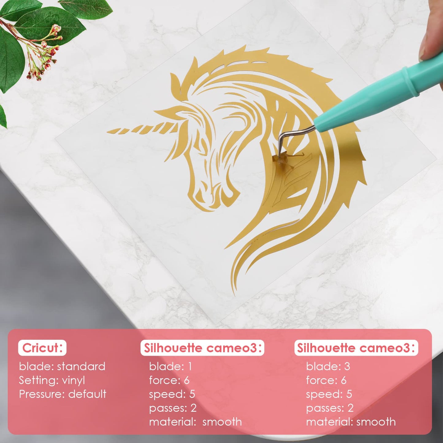 HTVRONT Permanent Vinyl for Cutting Machine - 100 Pack 12"x12" Adhesive Vinyl Sheets, 90 Sheets Vinyl Bundle & 10 Transfer Tape