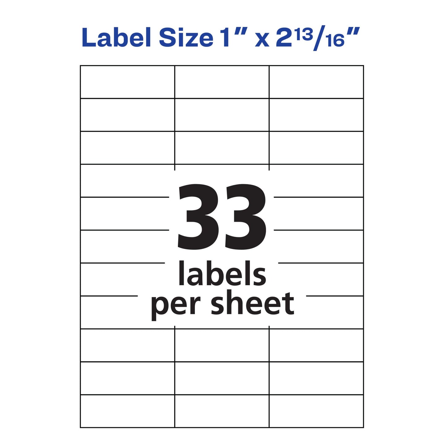 Mailing Labels for Copiers, 1" x 2-13/16" Labels