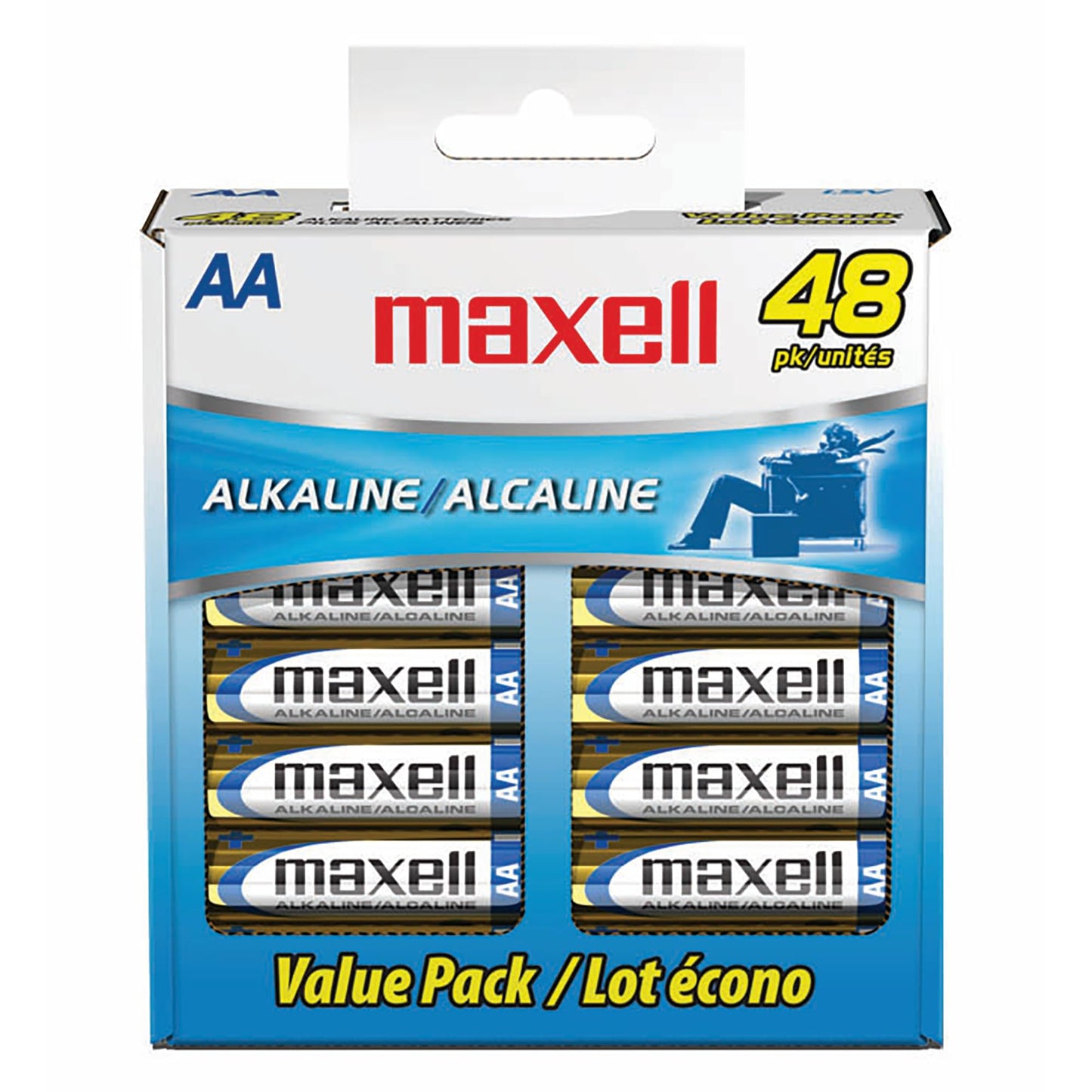 Maxell 723443 - LR648B Alkaline Batteries (AA; 48 pk; Box)
