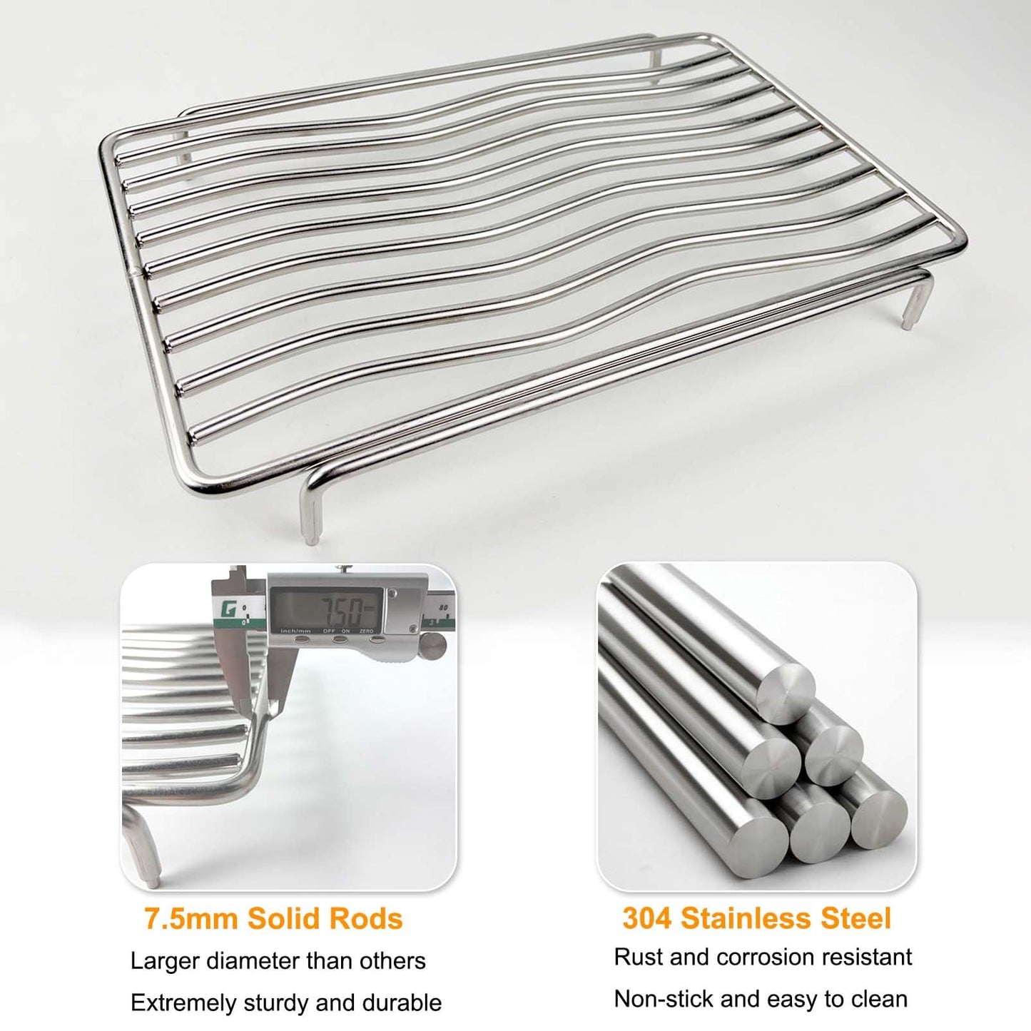 304 Stainless Steel Infrared Side Burner Grid for Napoleon Prestige 500 665 450 Pro 500 665 450 LEX 485 Rogue SE 425 525 625 Grill Replacement Parts BBQ Accessories Cooking Grate S83012 N305-0076