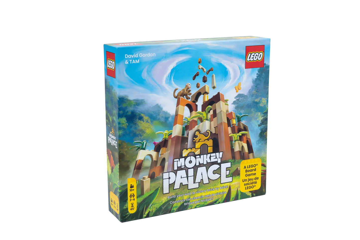 Monkey Palace (Bilingual French/English) - Board Games - Strategy/Building - Games for Family - Ages 10+ - 2 to 4 Players - 30 to 45 Minute Playtime - Made by Asmodee