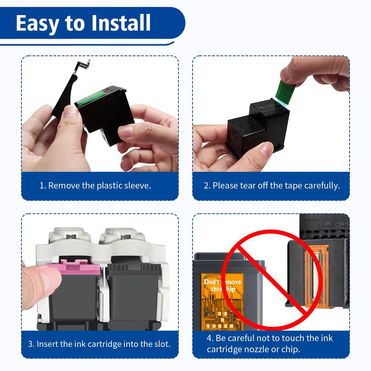 PG-245XL/CL-246XL Ink Cartridge Compatible for Canon 245 and 246 Printer Ink, for Canon TS3420 Ink Cartridges，Fit for Pixma TS3400 TR4520 TR4500 MX490 MX492 TS3120 MG2920 MG2520 Printer(Black, Color)