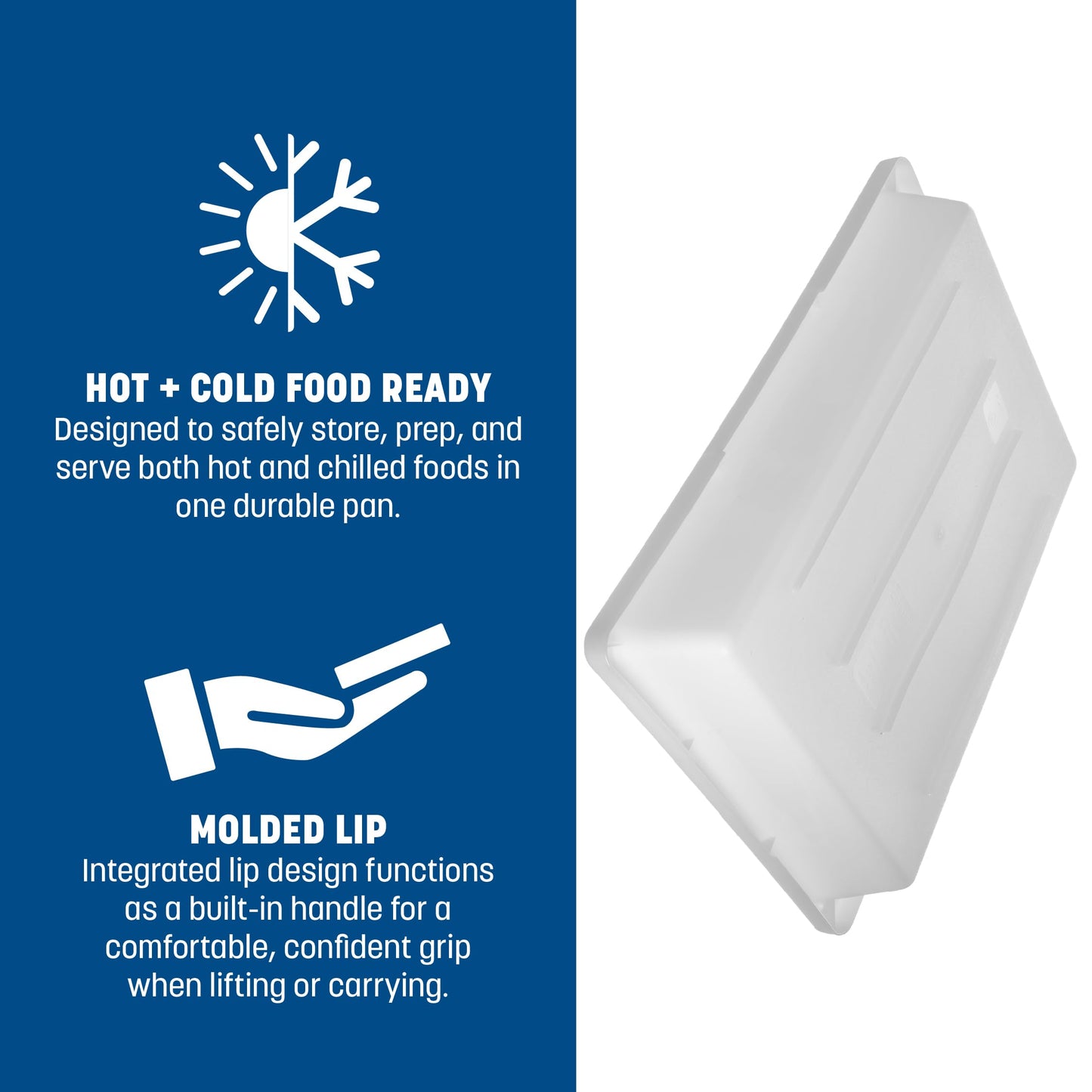 Carlisle FoodService Products StorPlus Food Storage Box, Container for Serving and Storing Hot or Cold Food, 5 Gallons, 1 Count, White