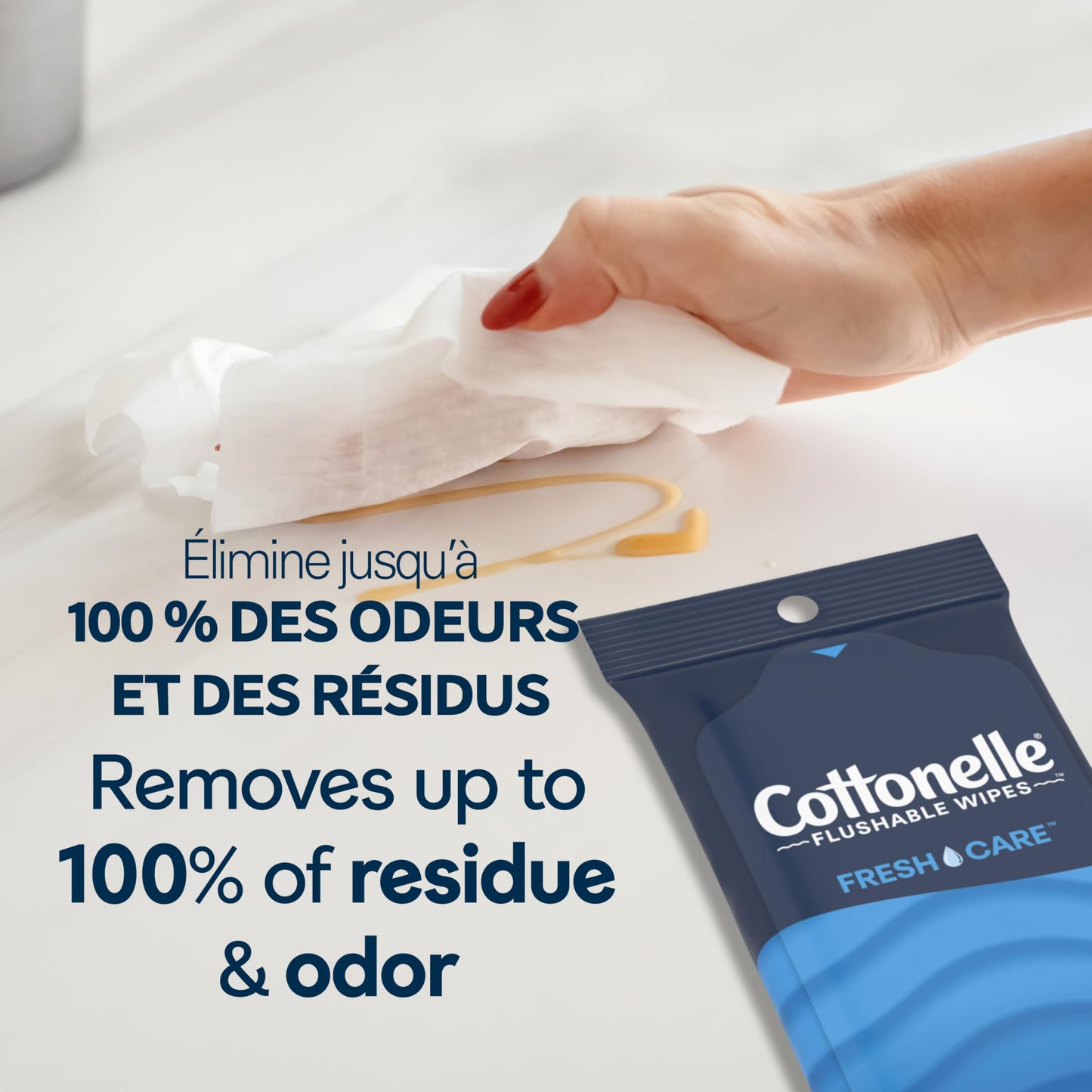 Cottonelle Fresh Care On-The-Go Flushable Wet Wipes, Adult Wet Wipes, 24 On-The-Go Packs, 2 Trays of 12, 14 Wipes per Pack (336 Total Flushable Wipes), Packaging May Vary