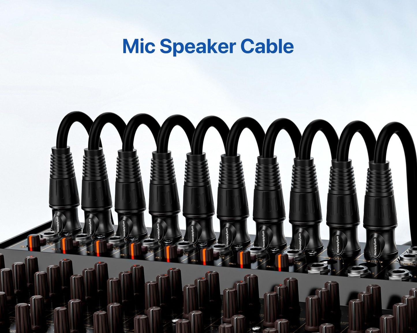 Novazylum XLR Cables 2 Ft 10 Packs - Male to Female Microphone Cable with 3-Pin Balanced Shielded XLR Speaker Cables Mic Cable