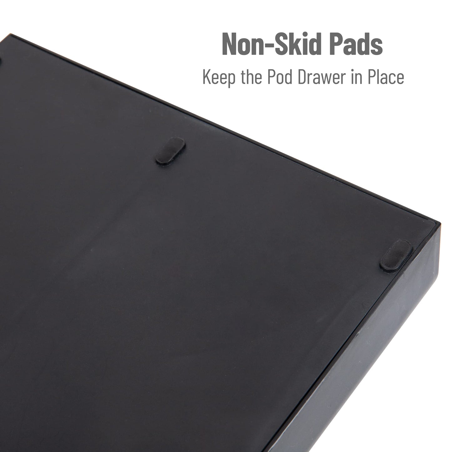 Mind Reader Single Serve Pod Organizer, 2 Drawers, 24 Pod Capacity, Keurig Mini Compatible, 24.1L x 31.1W x 6.4H cm, Black