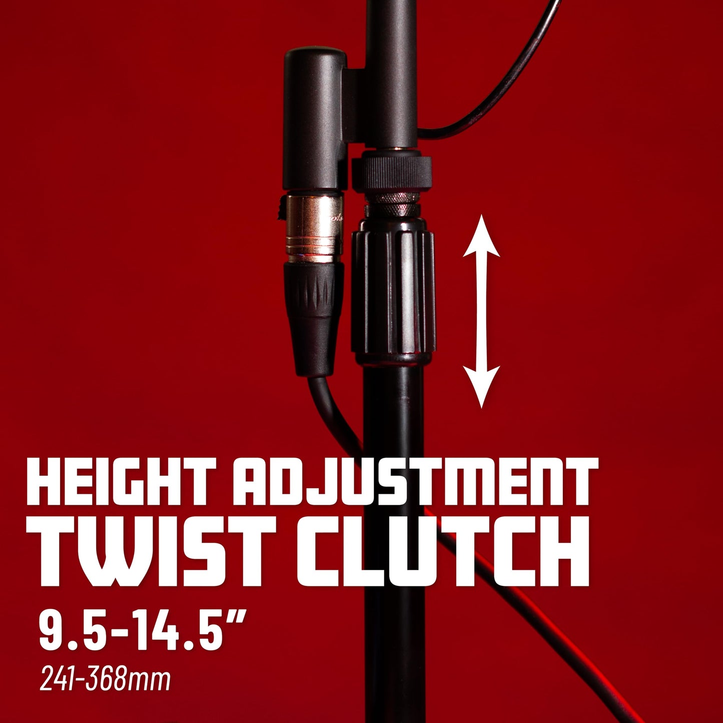 Gator Frameworks Desktop Microphone Stand with Round Weighted Base & Adjustable Height (GFW-MIC-0501)