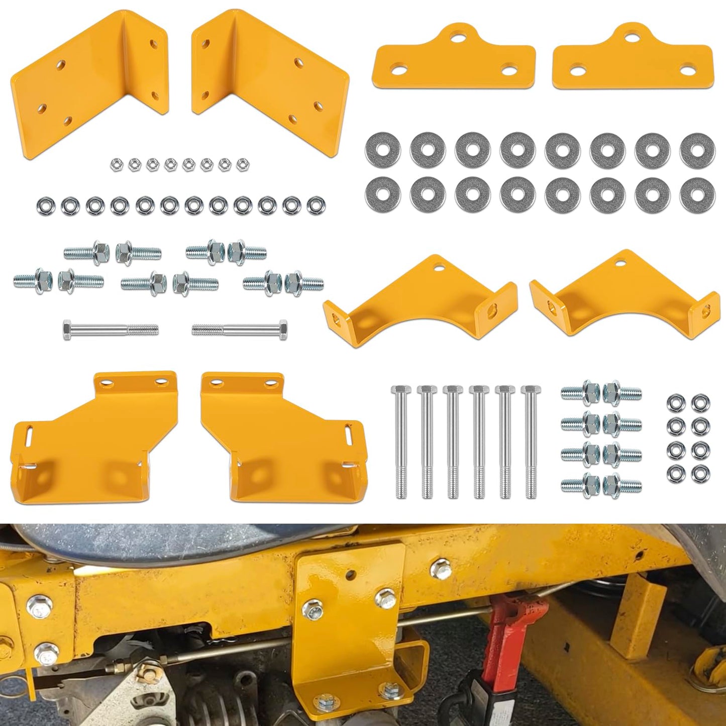 125255 Hydro Transmission Brackets Kit for Zero Turn Mower Hustler Raptor SD SDX Mower Replace 552564, 552565, 552566, 552567