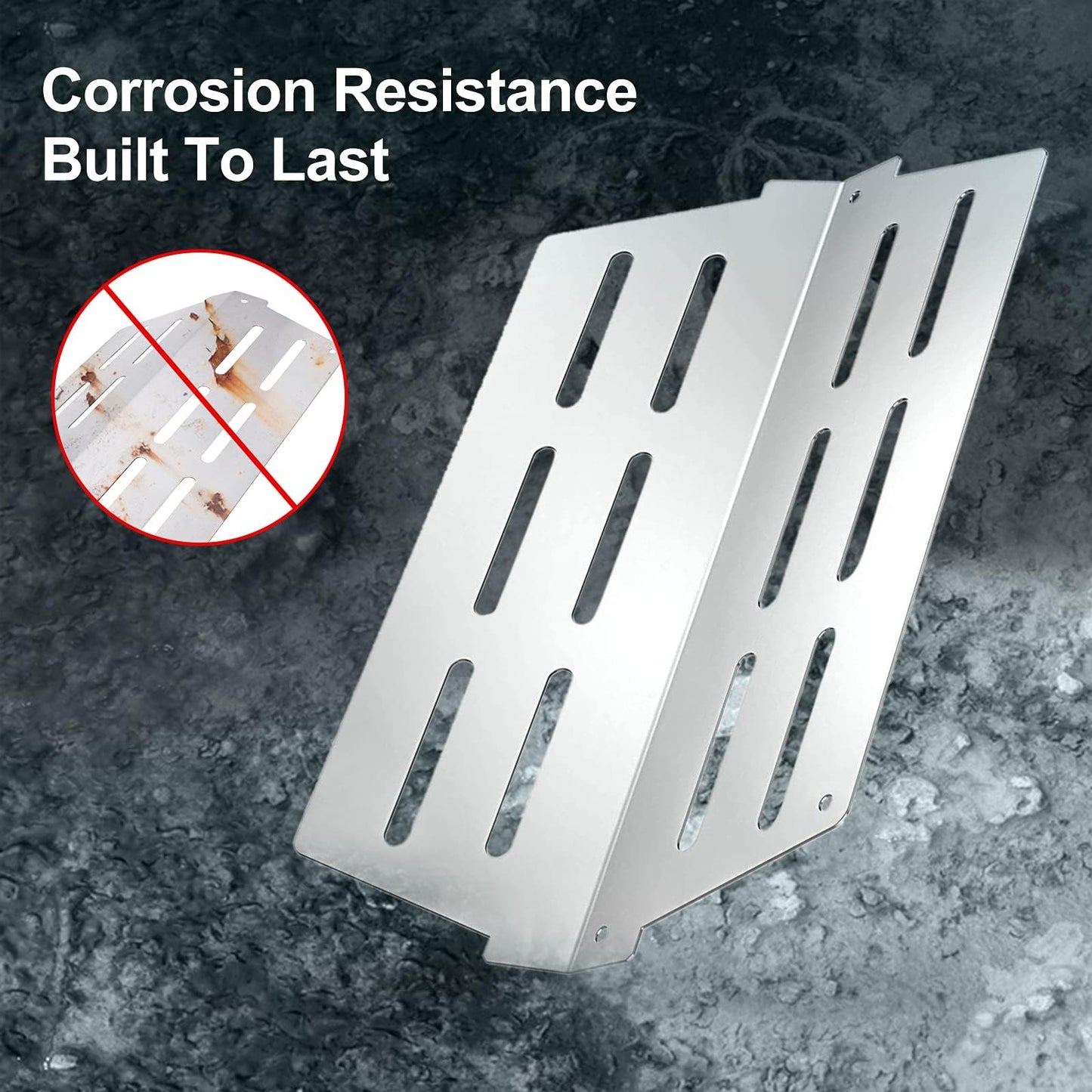 Criditpid Flavorizer Bars & Heat Deflector Kit for Weber Genesis 300 Series E310 E320 E330 EP310 EP320 EP330 with Front Control Knob, Stainless Steel Weber Genesis 300 BBQ Replacement Parts