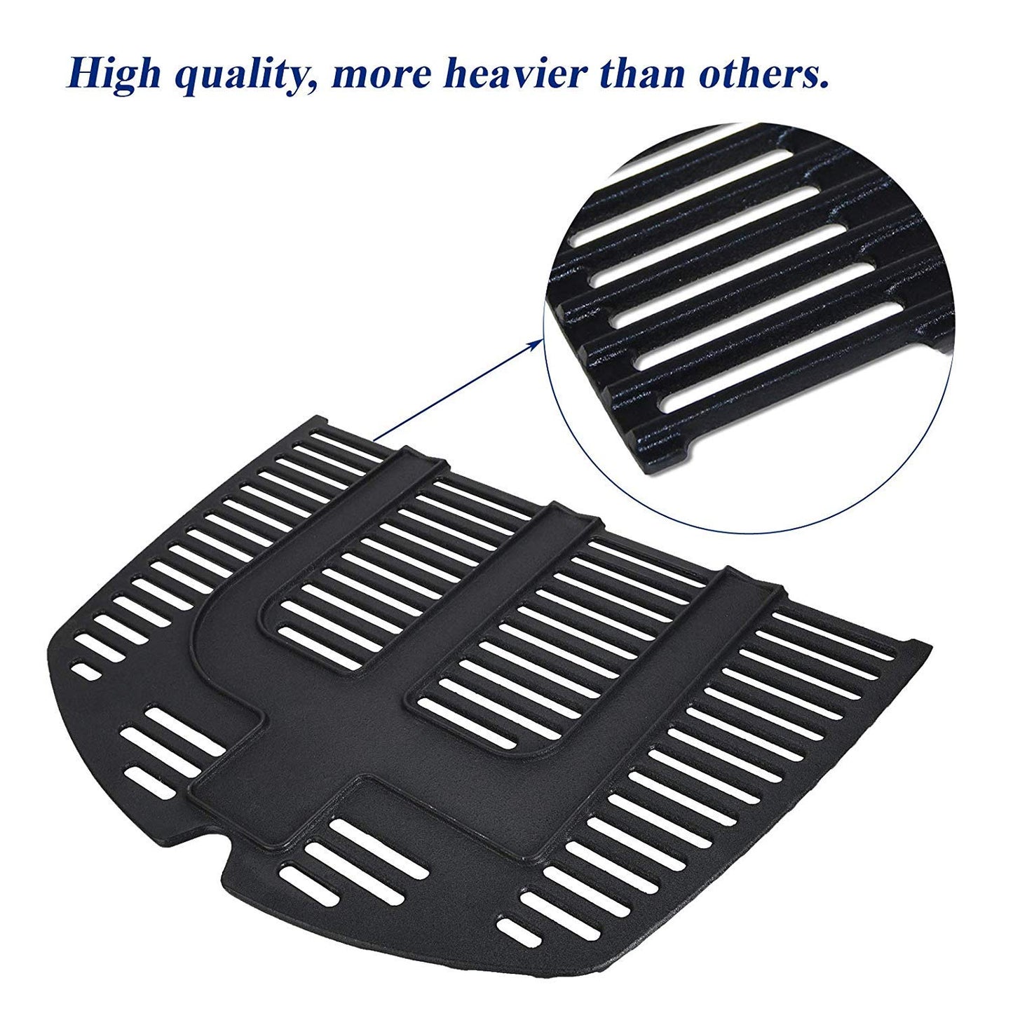 Utheer 7646 Cooking Grate for Weber Q300 Q320 Q3000 Q3200 Series Gas Grills, 25”x 17.8” Cast Iron Cooking Grid Replacemets for Weber 7646, 2 Pack