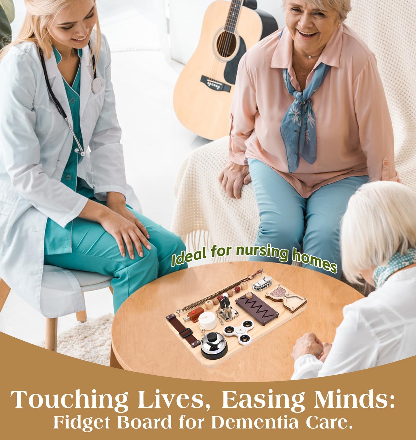 Dementia Activities for Seniors-Alzheimers Products for Elderly-Memory Games Autism Adult-Dementia Gadgets-Fidget Board- ADHD Toys-Anxiety Relief Items-Seniors Gift