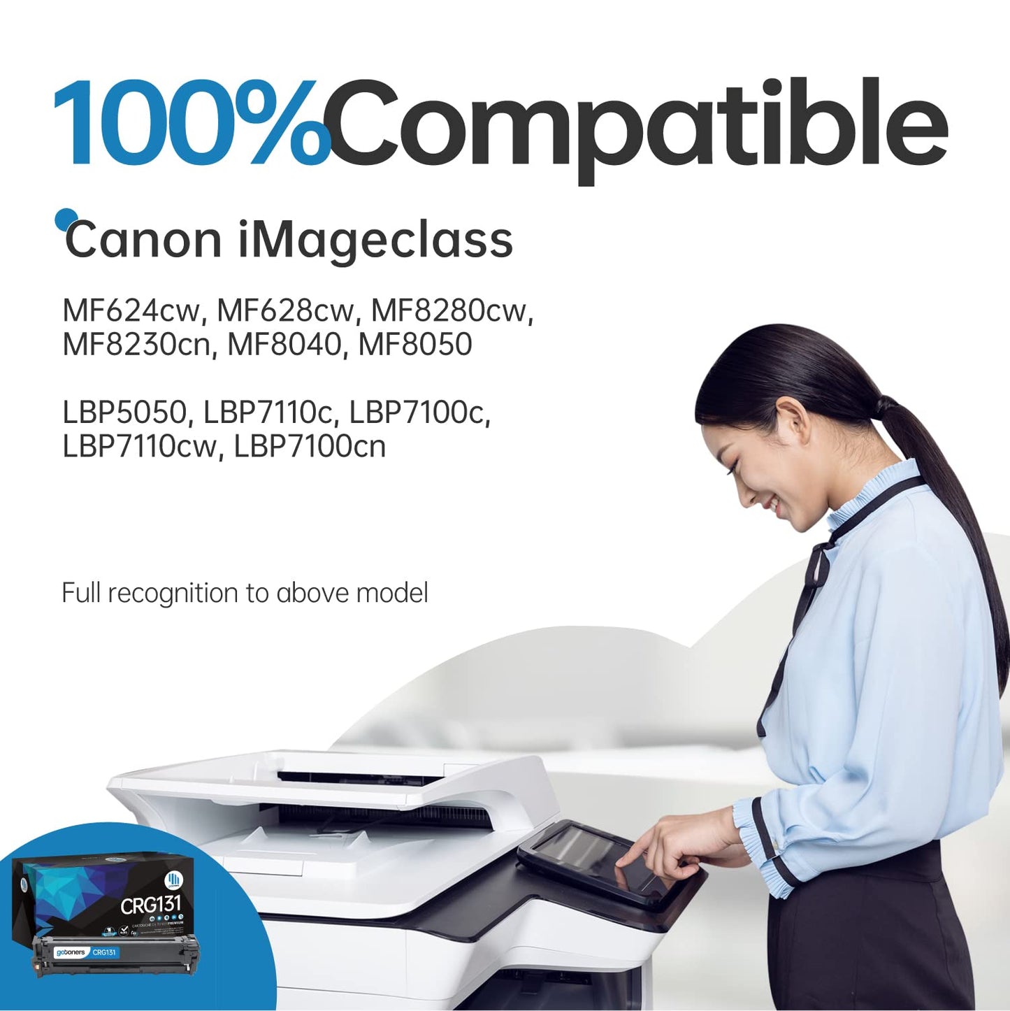 Gotoners 4PK Compatible Replacement Toner Cartridge CRG131 for MF624Cw MF628Cw LBP7110Cw CRG-131