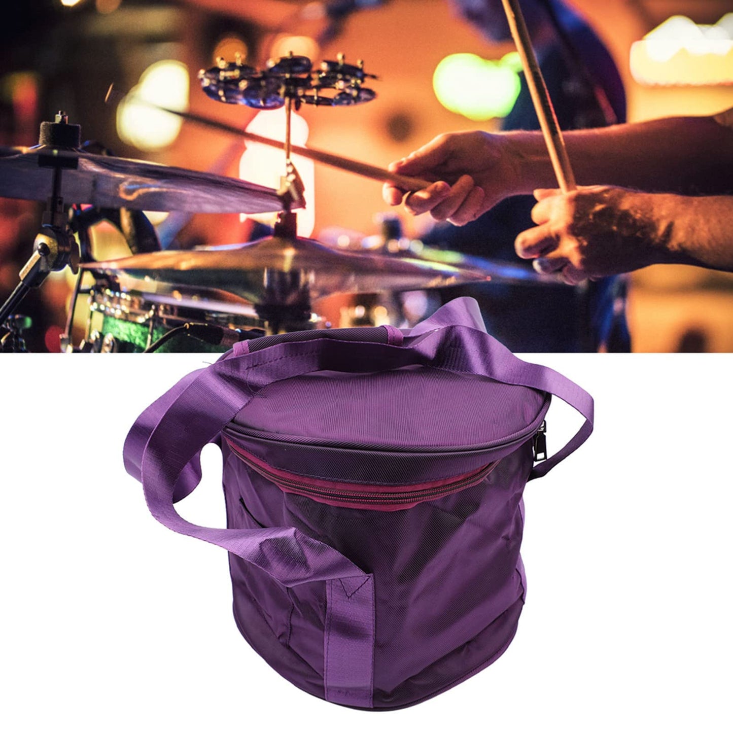 Crystal Bowl Storage Bag, Durable Portable, Waterproof Dual-Zipper, and 2 External Pockets Organizer for Musicians, Travelers, and Home Use