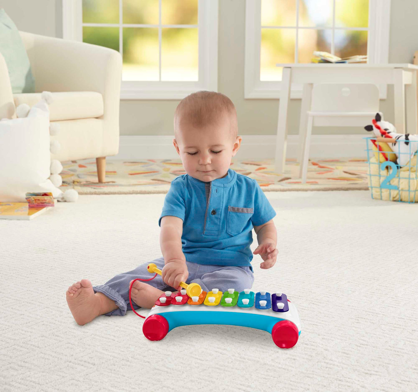 Fisher-Price Classic Infant Trio, toy set of three baby toys for stacking, sorting and musical play