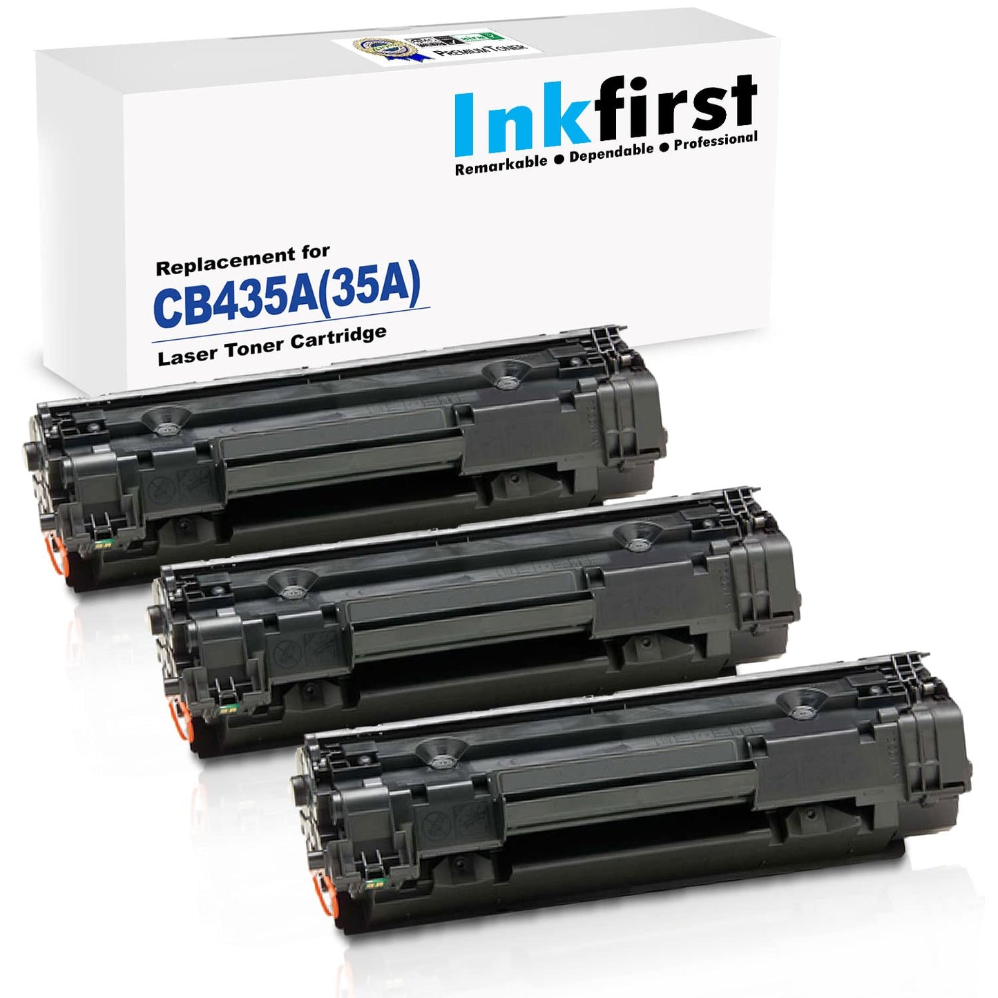 3 Inkfirst Compatible Toner Cartridges Replacement for HP CB435A / CE285A / CB436A (35A / 85A / 36A) LaserJet M1139 M1219nf M1120 M1120N M1522N M1522NF P1505 P1505N P1005 P1006 P1102 M1130 M1212f