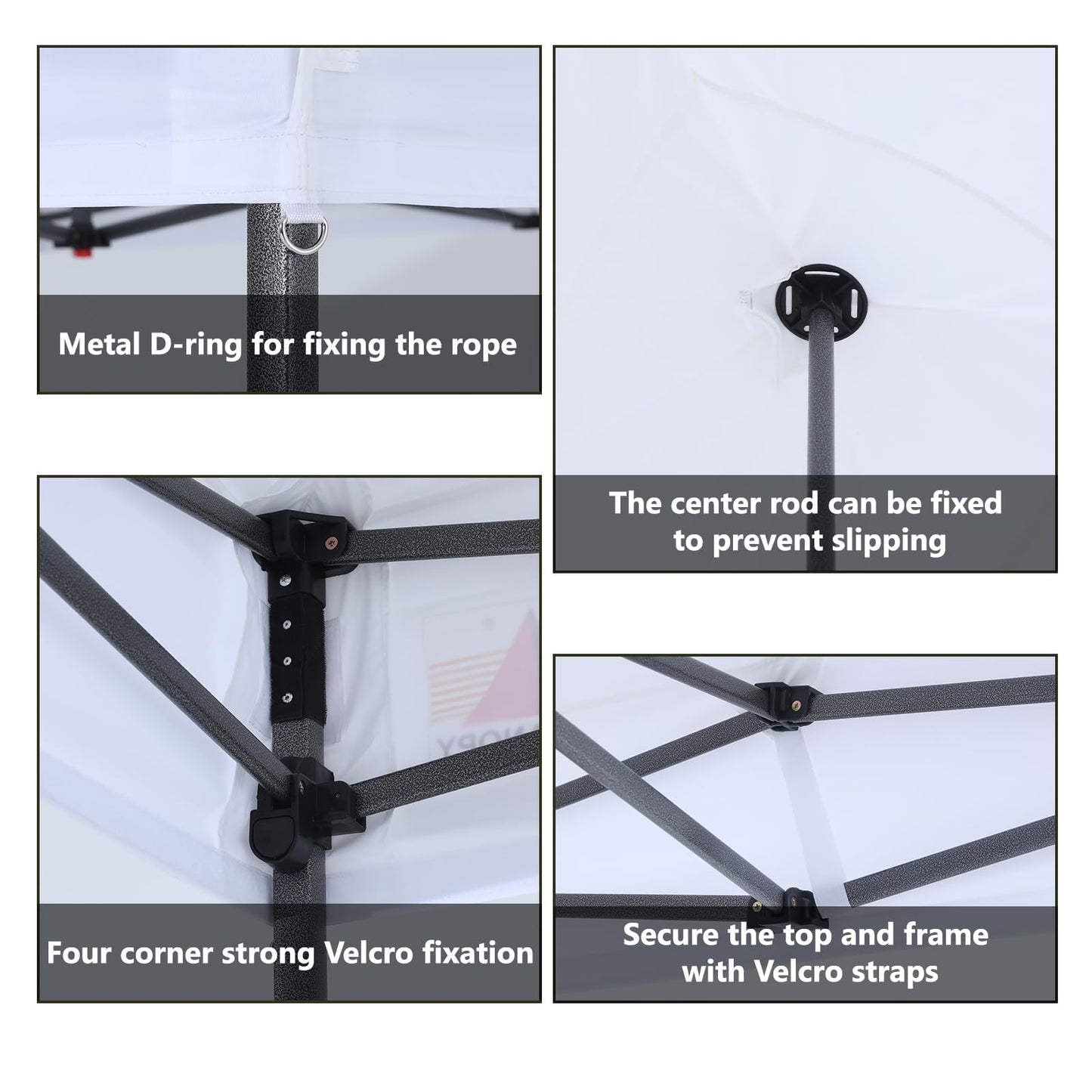 ABCCANOPY Pop Up Canopy Replacement Top Cover 100% Waterproof Choose 18+ Colors, Bonus 4 x Weight Bags (10X10, White)