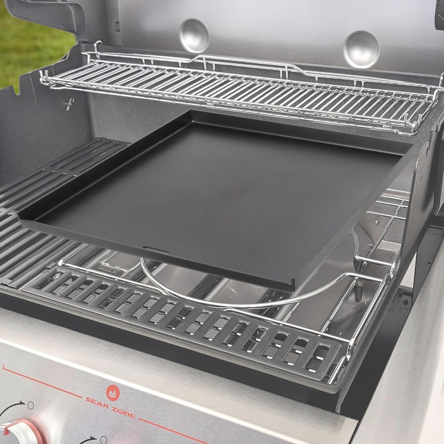 PETKAO 7672 Flat Top Griddle for Weber Crafted Grill Genesis II 300/400 Series, Genesis S/E-325S SX-325S EX-325S Replacement Parts, Crafted Griddle Accessories for Weber Spirit/Smokefire EX6 EX4 Grill