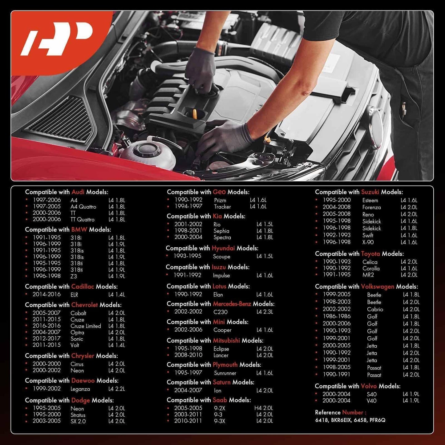 A-Premium Iridium Platinum Spark Plugs (Pack of 4) Compatible with Toyota Corolla & Volkswagen Jetta & Chevrolet Cruze & Subaru Impreza & Mercedes-Benz C230 & Audi A4 & Mini Cooper