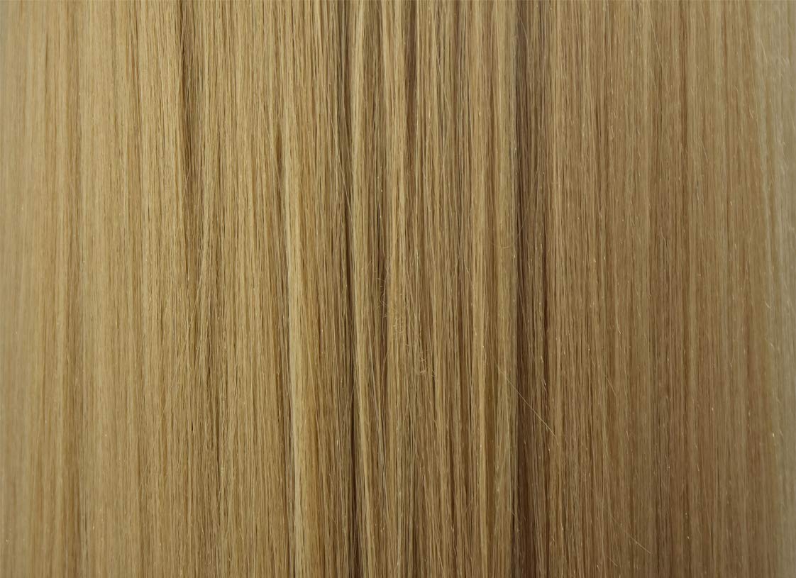 28" Cosmetology Mannequin Head Light Brown Synthetic Hair Professional Hairdressing Training Head Manikin Head with Free Clamp