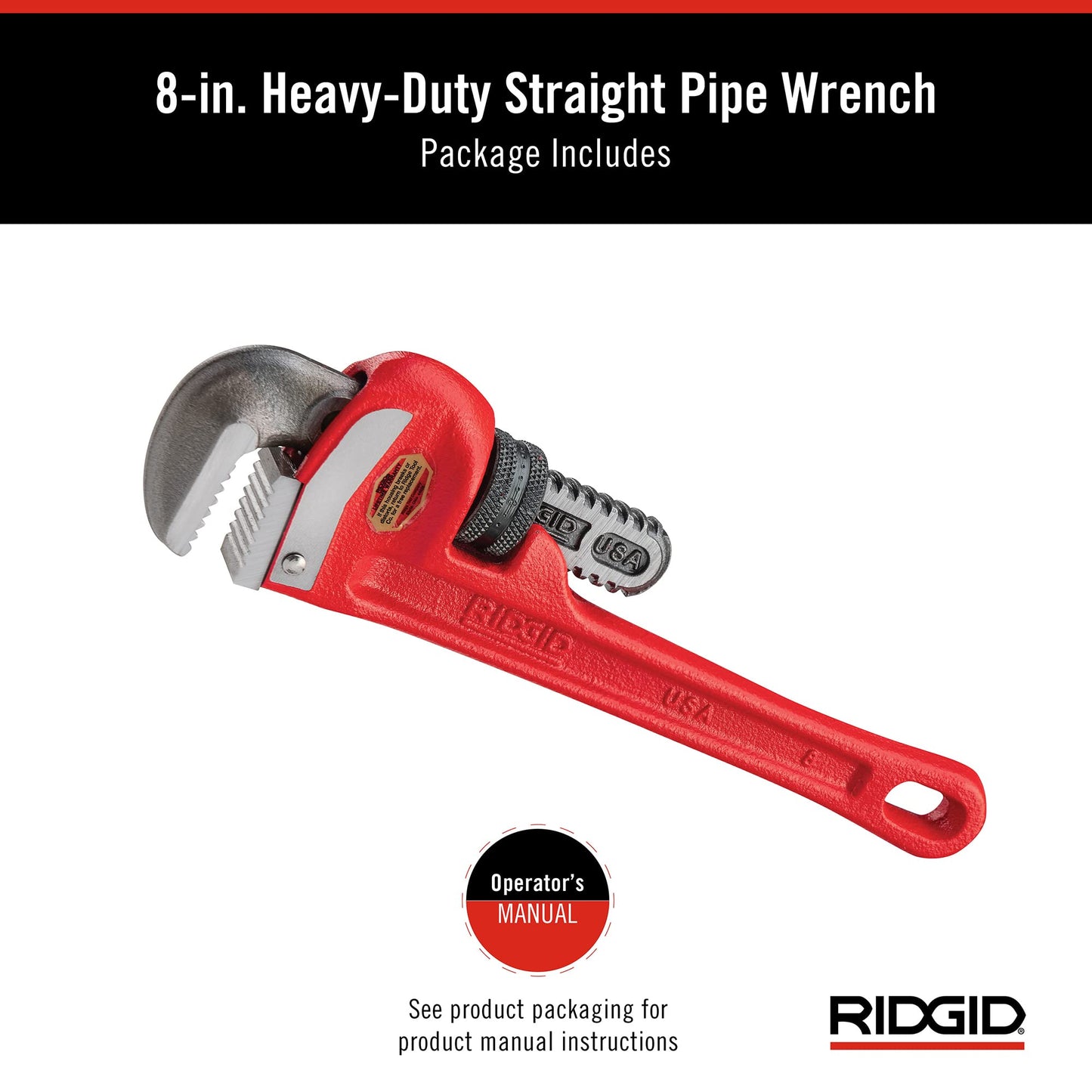 Ridgid Tools 31005 Straight Pipe Wrench