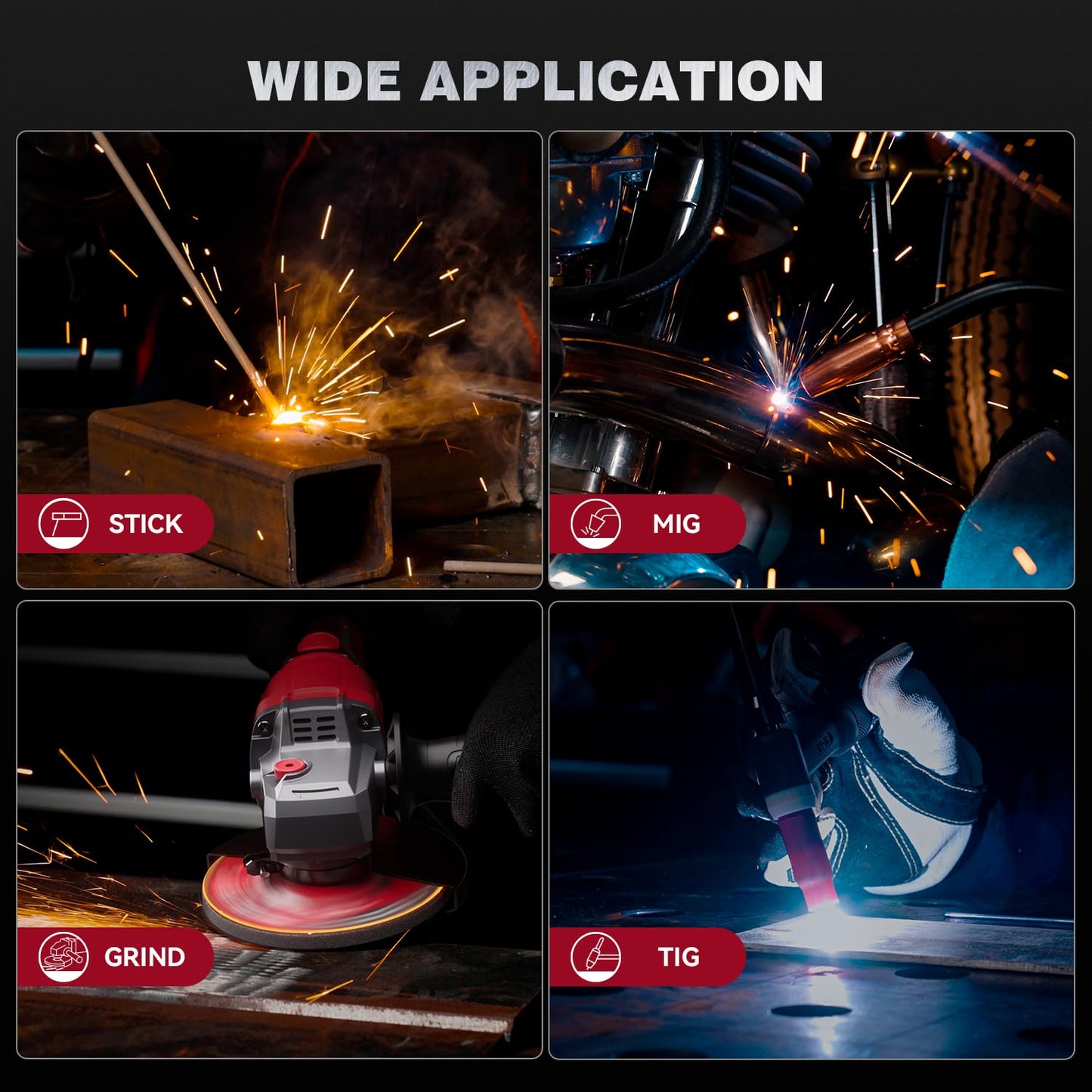ARCCAPTAIN Welding Helmet Auto Darkening, True Color Solar Powered Welding Mask with 4 Arc Sensor, 1/1/1/1 Optical Clarity and Adjustable Shade 4/9-13 Welder Helmet