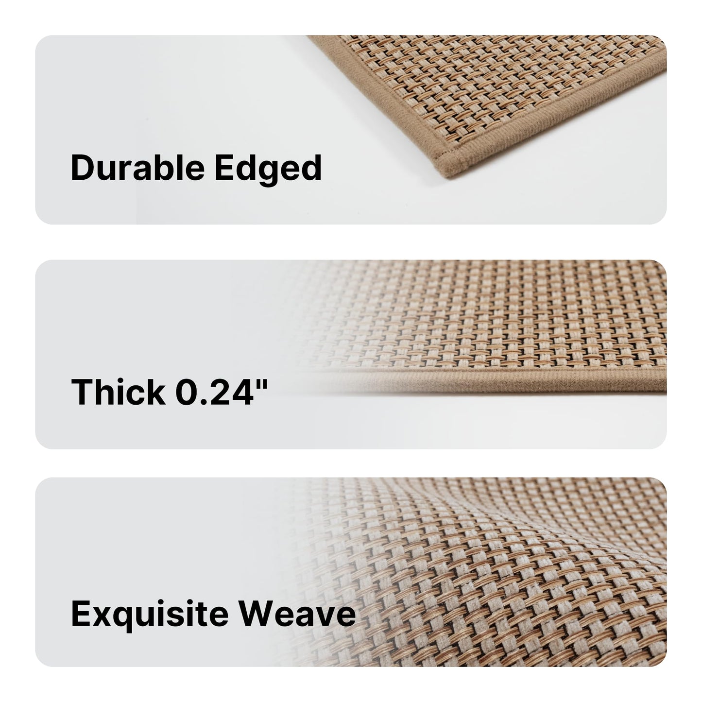 KUEAO Linen Stair Treads 15pcs 8"X30" Stair Mat for Wooden Steps Peel and Stick Stairs Carpet Treads Non Slip Indoor Staircase Covers Mat with Self-Adhesive Backing