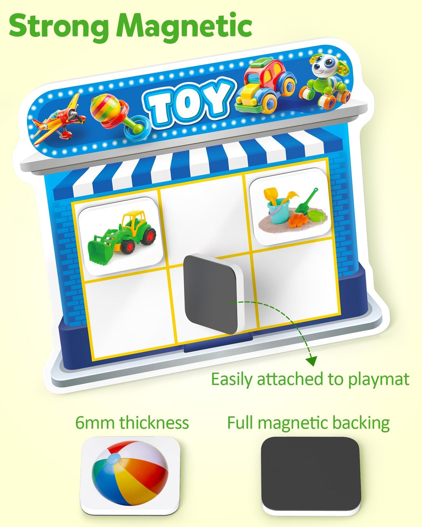 Coogam Fridge Magnets Sorting Toys, Fine Motor Montessori Magnetic Matching Game, Food Pets Grocery Furniture Toy Playset, Educational Learning Sensory Toy Gift for Toddler Ages 3-8