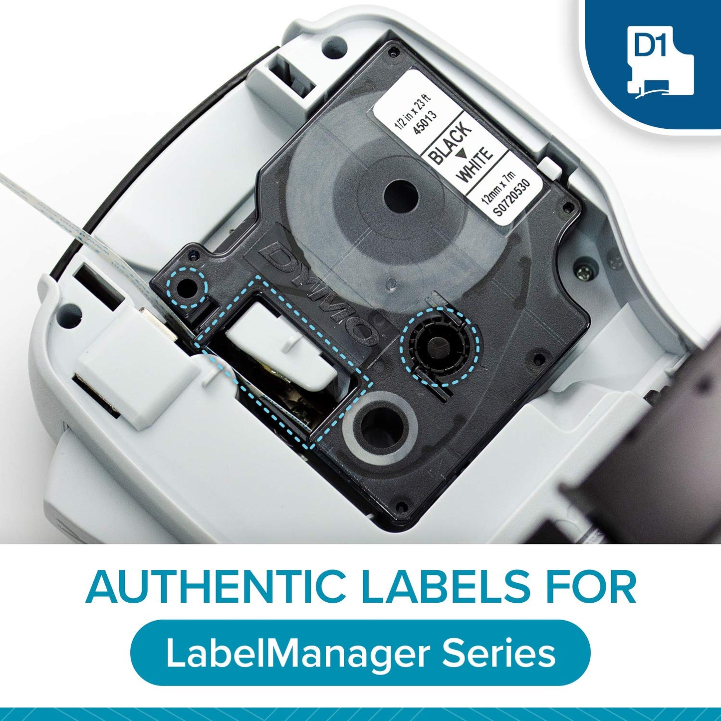 Dymo LabelManager 160 Label Maker | Handheld Label Printer with QWERTY Keyboard | Includes Black & White D1 Label Tape (12mm) | for Home & Office