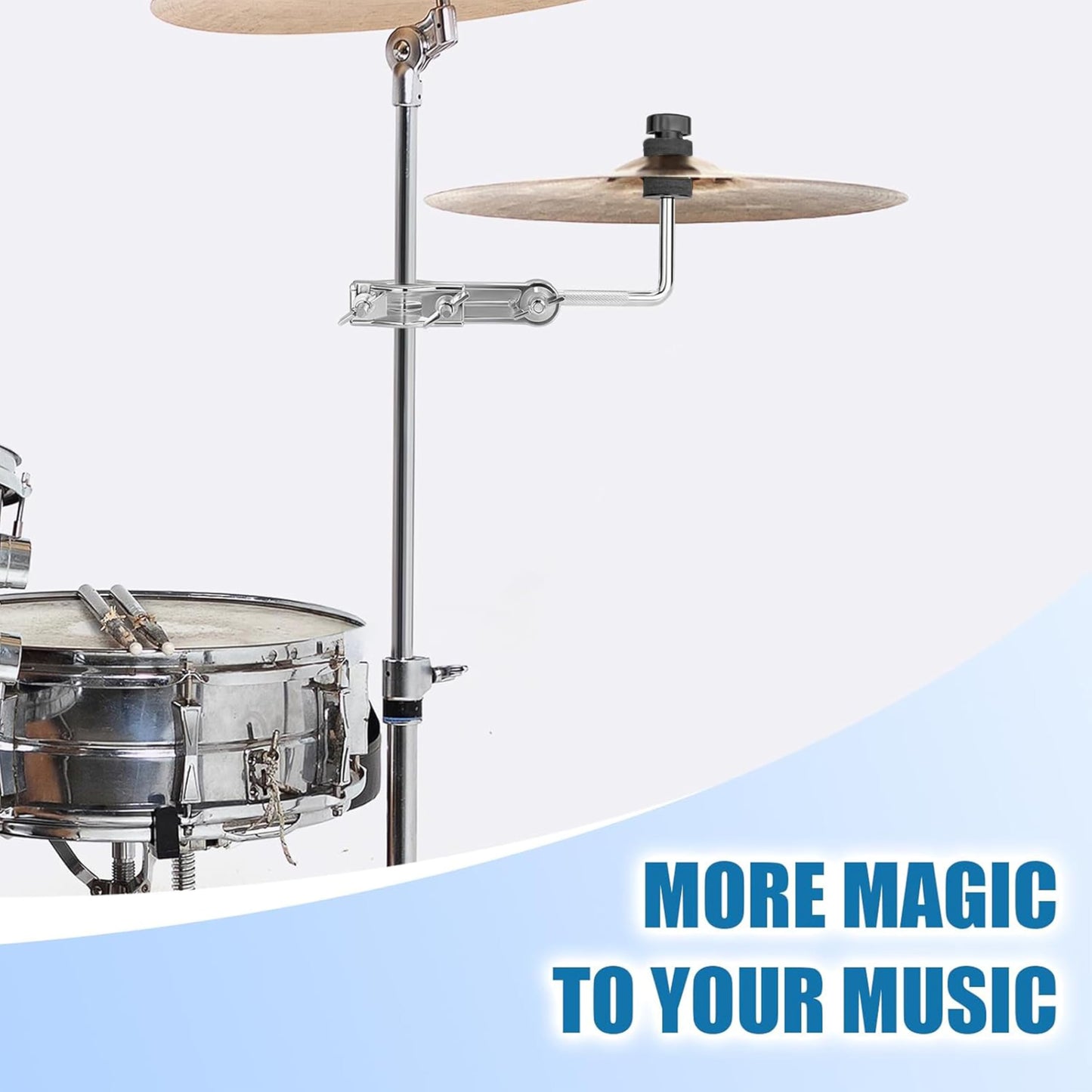 Cymbal Arm Cymbal Boom Holder with Clamp,Multi-Functional Drum Expansion Kit,Drum Set L-Rod Mount,Percussion Expansion Kit Accessories