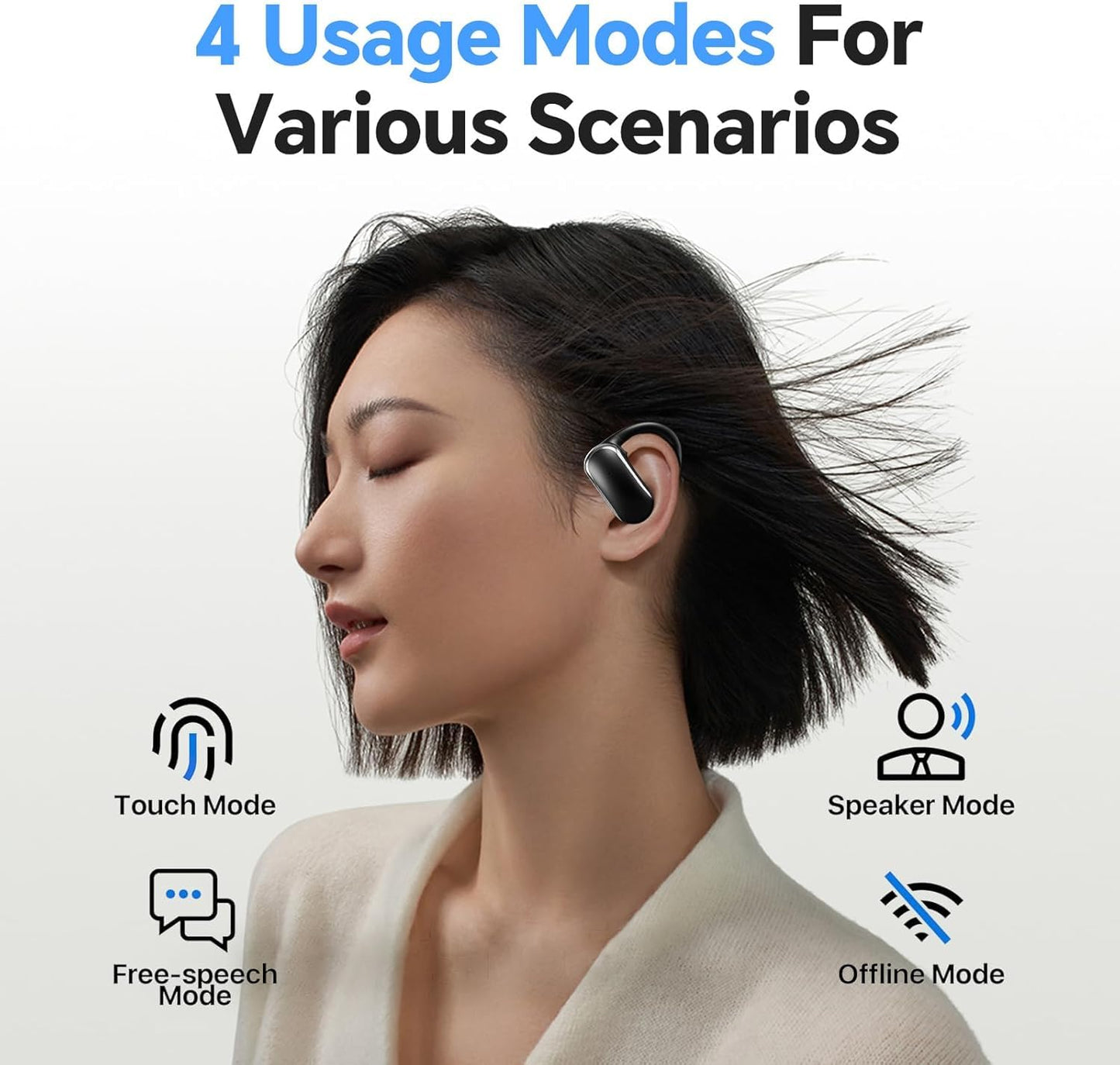 Translation Earbuds Real Time Translator Earbuds 3-in-1 Language Translator Support 144 Languages Translatr Earpiece with Bluetooth Real-Time Translatr for Travel/Business/Learning.
