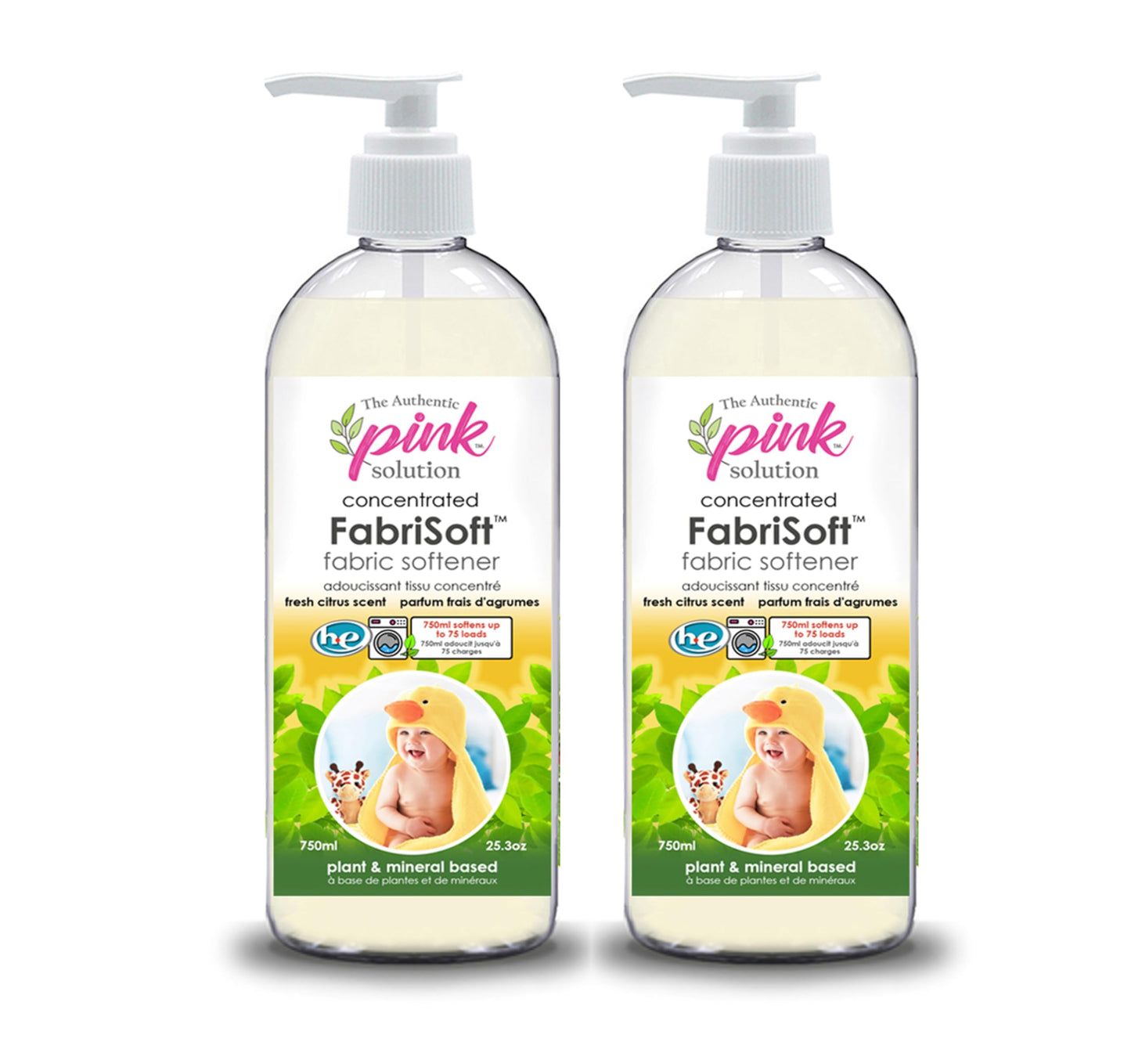 Pink Solution FABRISOFT - Fabric Softener 750ml (2 Pack)