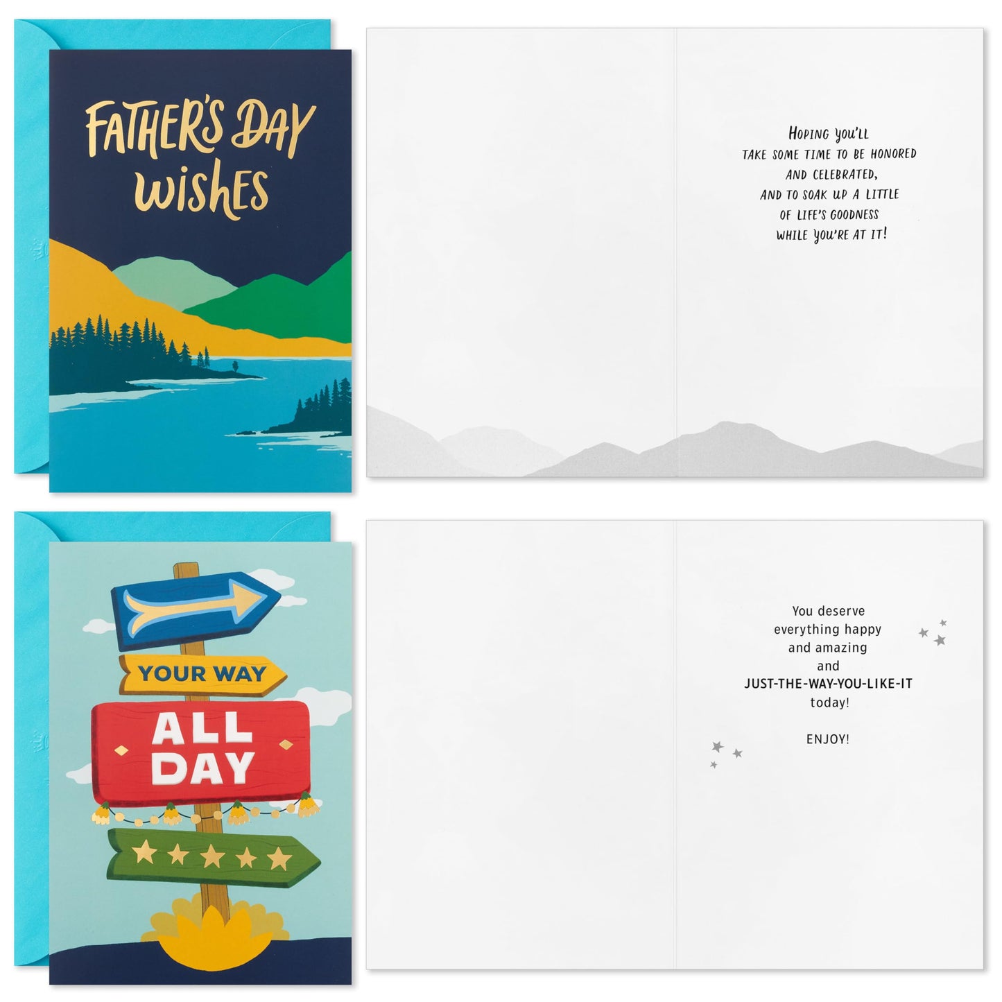 Hallmark Father's Day Card Assortment (24 Cards with Envelopes, 6 Designs)