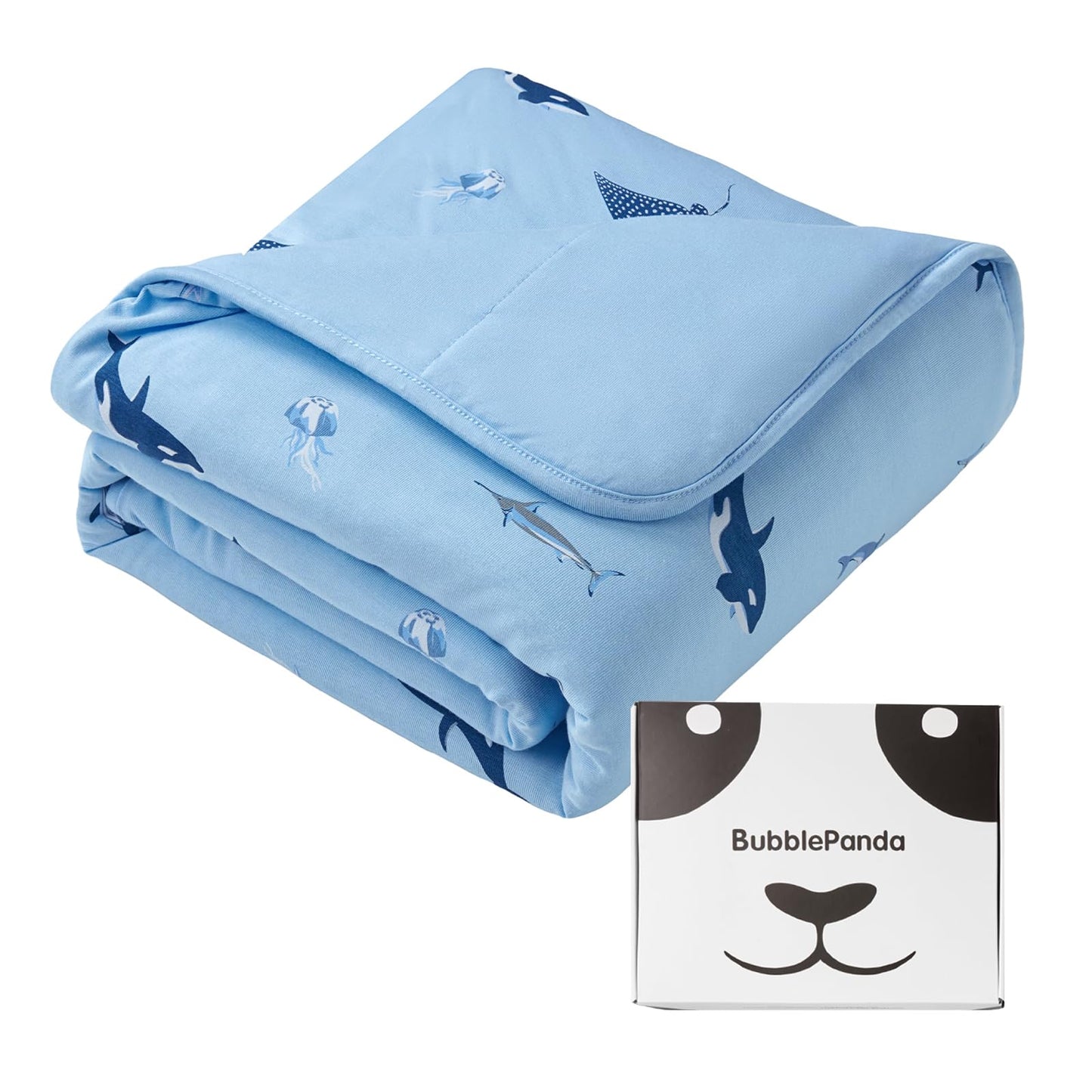BubblePanda Rayon Made from Bamboo Baby Blanket for Boys Girls Neutral Soft Crib Blanket Toddler Quilt Comforter Newborn Nursery 30 x 40 Inch Shark