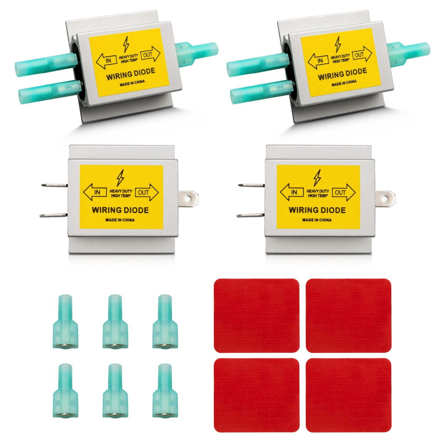 Oyviny Hy-Power Diodes, Trailer Light Wire Diodes, 2 Input&1 Output Spade Towed Vehicle Diodes Kit, Tail Light Isolating Diodes For Motorhome Trailer 4PCS