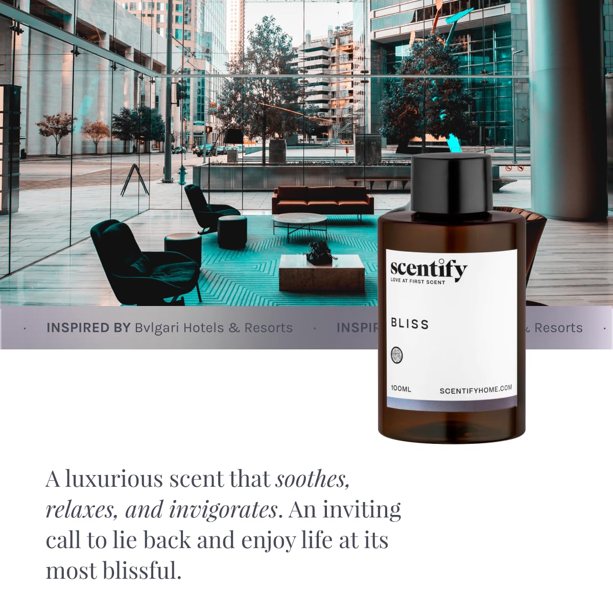 Bliss Aroma Oil Scent for Oil Diffusers by Scentify - Luxurious Aroma Oil with Eucalyptus, Bergamot, Tea & Powdery Scents - Relaxing Aromatherapy Diffuser Fragrance Non-Toxic & Pet-Friendly 3.4 oz…