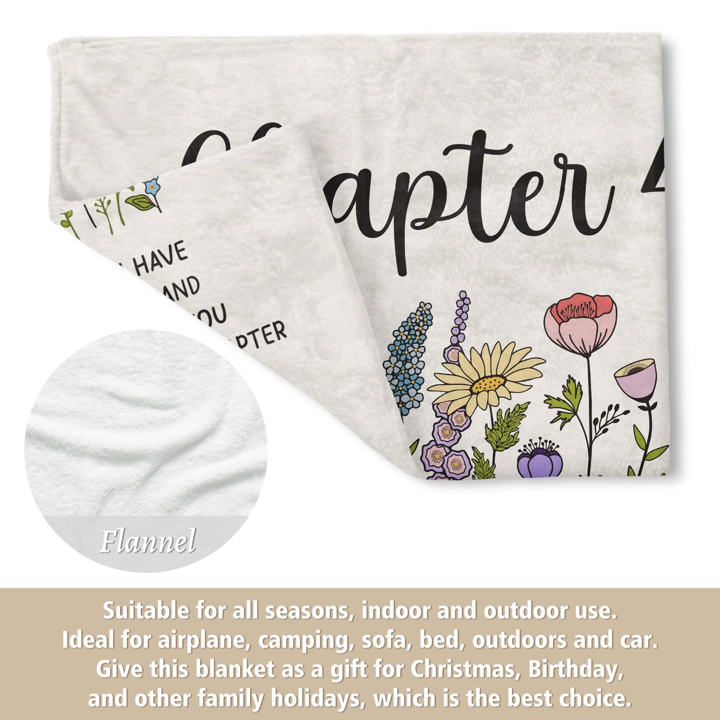 Afterprints 40th Birthday Gifts for Women, Chapter 40 Blanket, 1986 40th Birthday Decorations, 40 Year Old Gifts for Women, Wife, Mom, Friend, Sister, Turning 40 Throw Blankets 50'' x 60''