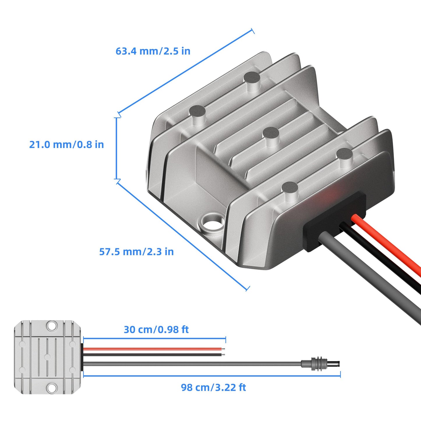 Starlink Mini Adapter 12V DC Power Cord Converter 12V for Starlink Mini Power Supply Step Up to 30V 3.5A DC Male Conversion Kit for Truck RV Without