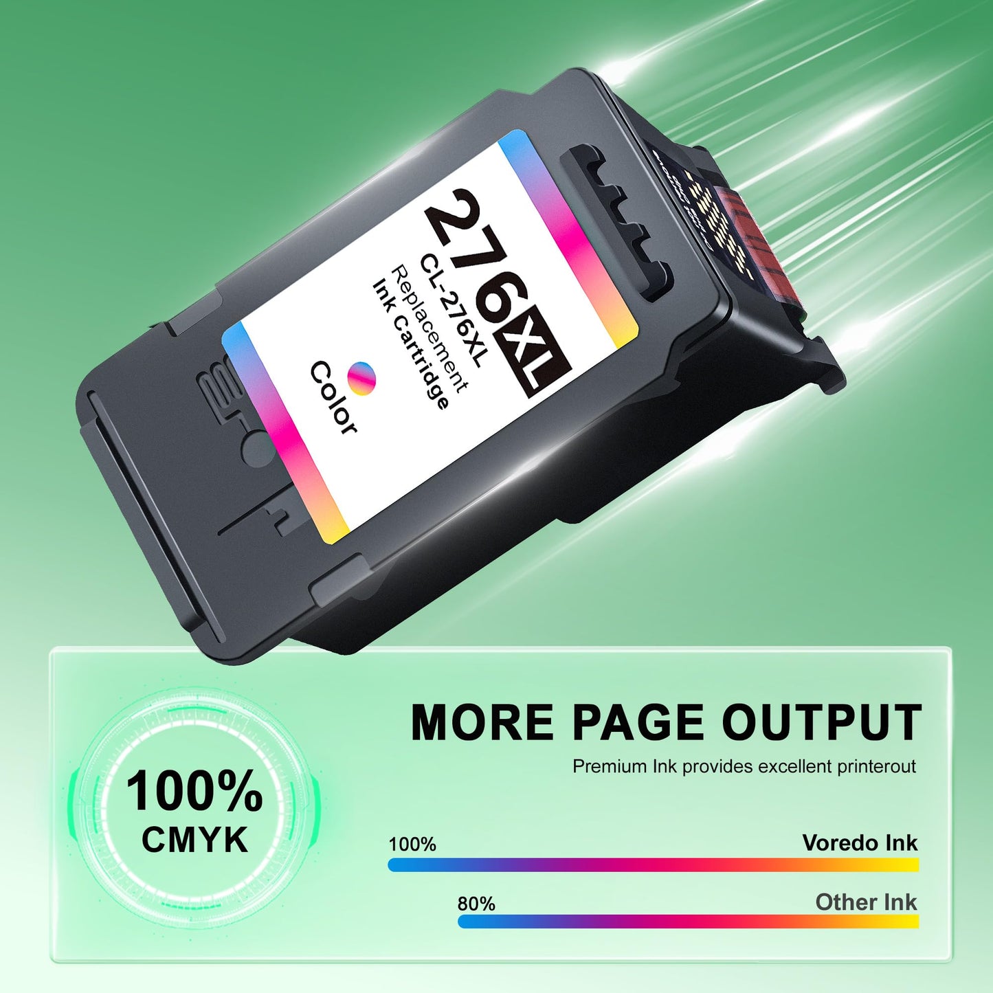 275 276 XL for 275 and 276 Ink Cartridges for Ink 275 276 PG-275XL CL-276XL PG275 CL276 Encre for Printer Ink 275 276 XL TR4720 TS3720 TS3522 TS3520 TS3722 TR4723 TR4722 Printer (1 Pack)