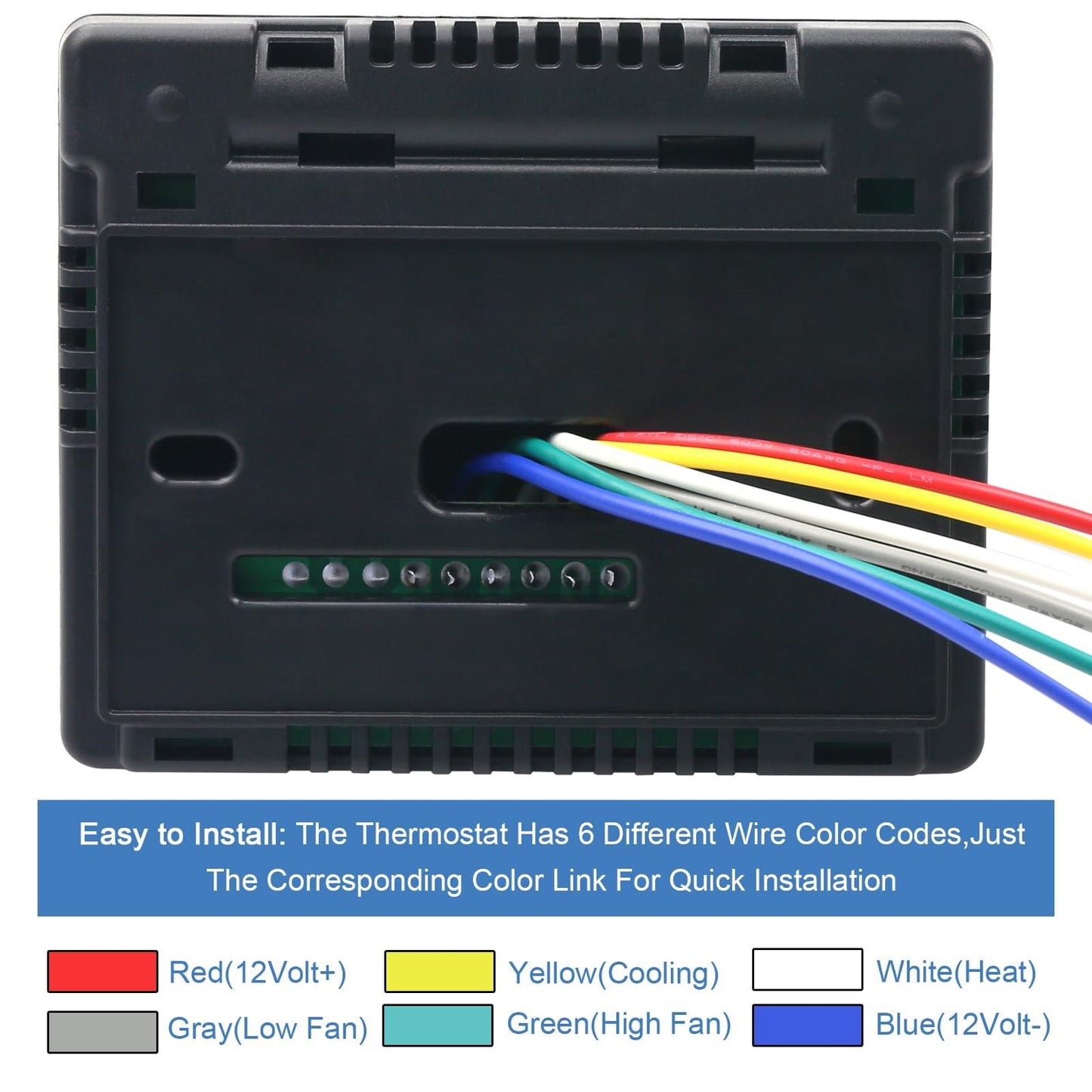 7330F3852 RV Thermostat Single Stage Heating/Cooling Control Compatible with Coleman Mach Series Air Conditioner Parts Temperature Regulation