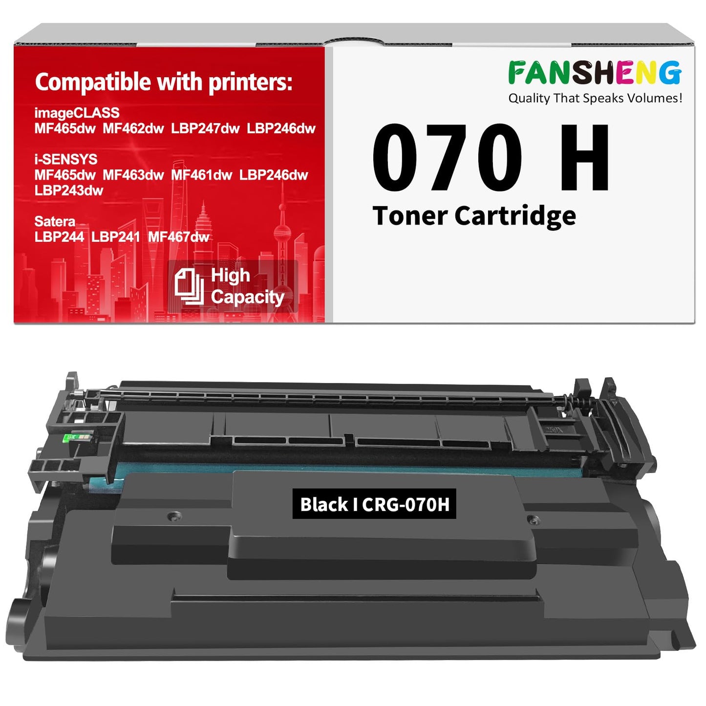 070H Toner Cartridge 5640C001 Replacement for Canon 070H 070 Work with ImageCLASS MF460 MF462dw MF465dw LBP240 LBP246dw LBP247dw Printers High Capacity 10200 Pages (Black x 1)