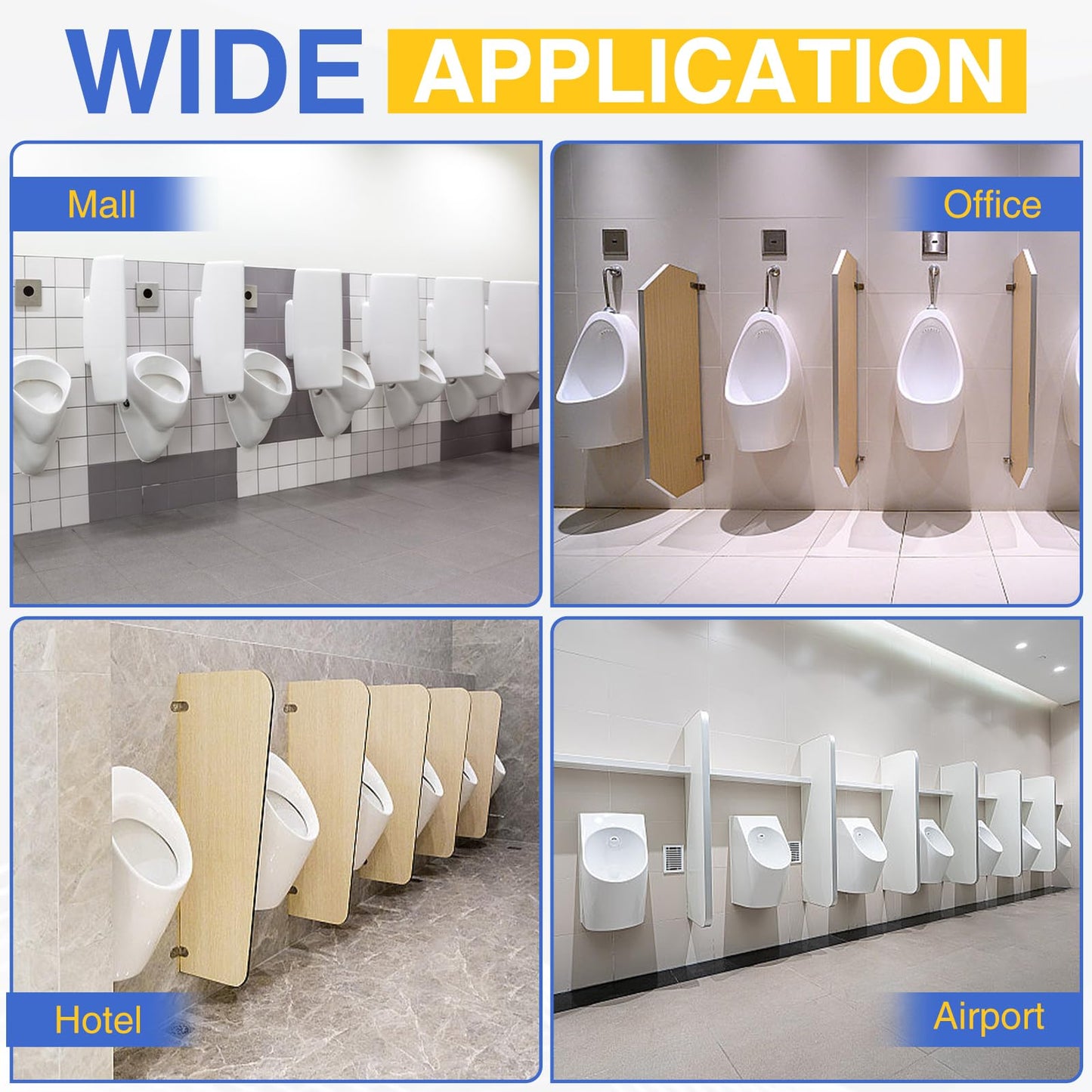 32 PACK Urinal Deodorizer Screen with 100 Gloves-3D Wave Anti-Splash Odor Protection Urinal Cakes for Men Toilets, Four Scents Urinal Mats