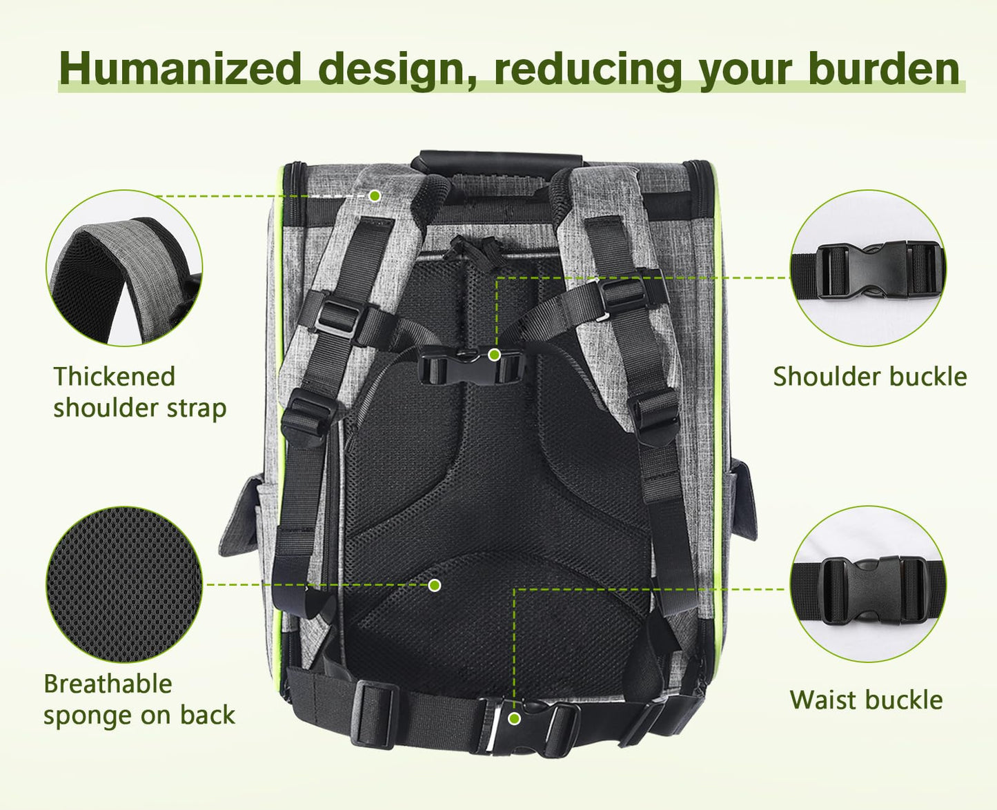 Pecute Pet Carrier Backpack, Dog Carrier Backpack, Expandable with Breathable Mesh for Small Dogs Cats Puppies, Pet Backpack Bag for Hiking Travel Camping Outdoor Hold Pets Up to 1 Count (Pack of 1)