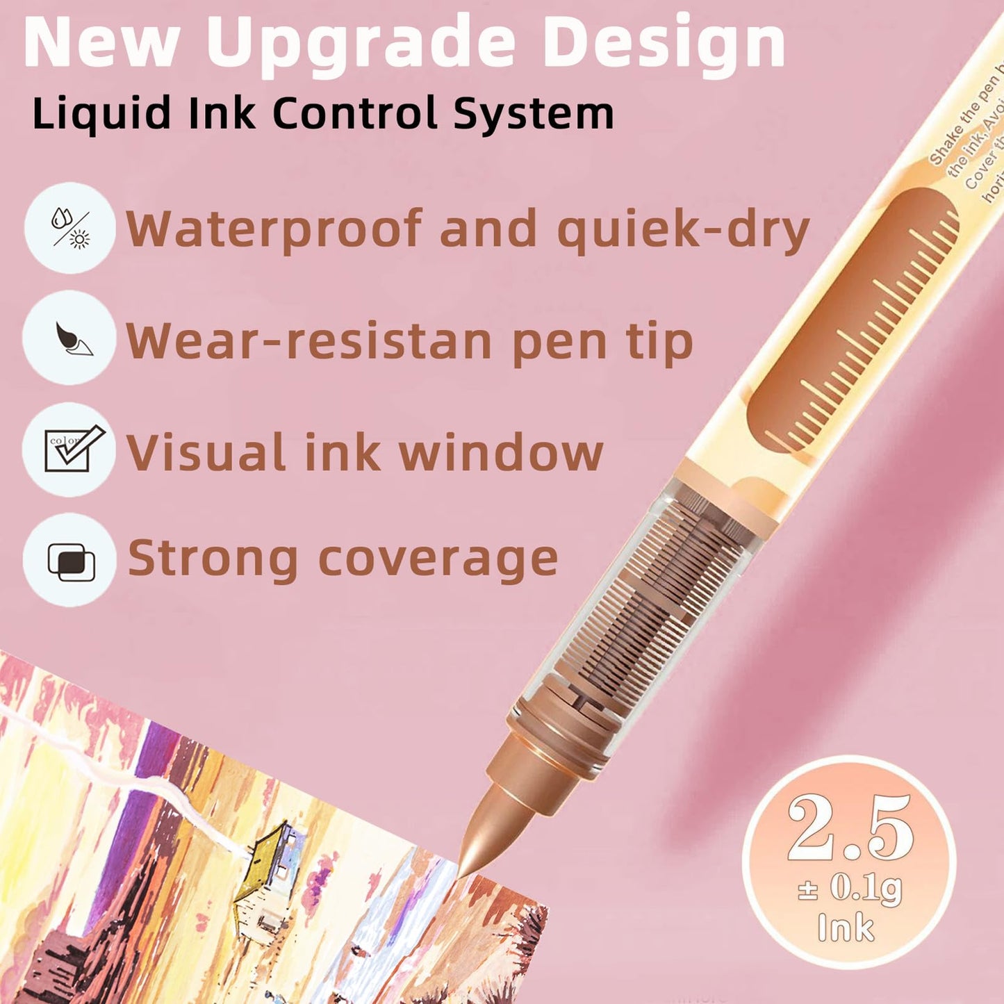 48-Pack Skin Tones Acrylic Paint Markers - 4 Series Soft Brush Tip Pens for Portrait & DIY Anime Art, Non-bleeding, Waterproof & Layering