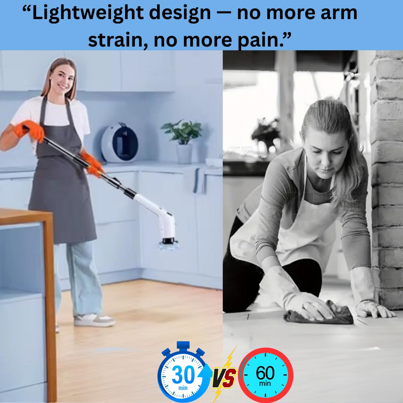 10-in-1 Electric Spin Scrubber Cordless Electric Cleaning Brush with 8 Replaceable Heads, Adjustable Long Handle, IPX7 Waterproof Shower Scrubber for Bathroom, Kitchen, Tile, Floor, Car