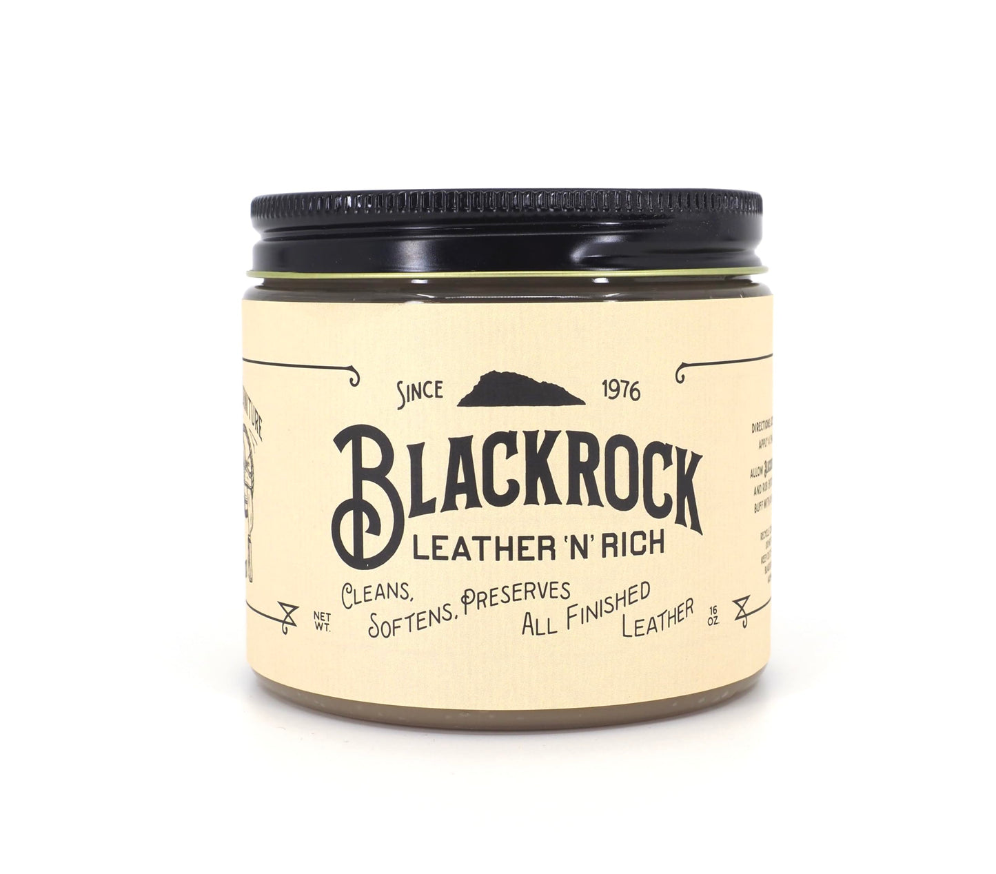 Blackrock Leather N Rich Leather Cleaner & Conditioner, Premium 2-in-1 Care, Made in USA – Leather Balm for use on Furniture, Car Interiors, Saddles & Horse Tack, Shoes, Bags, and Jackets
