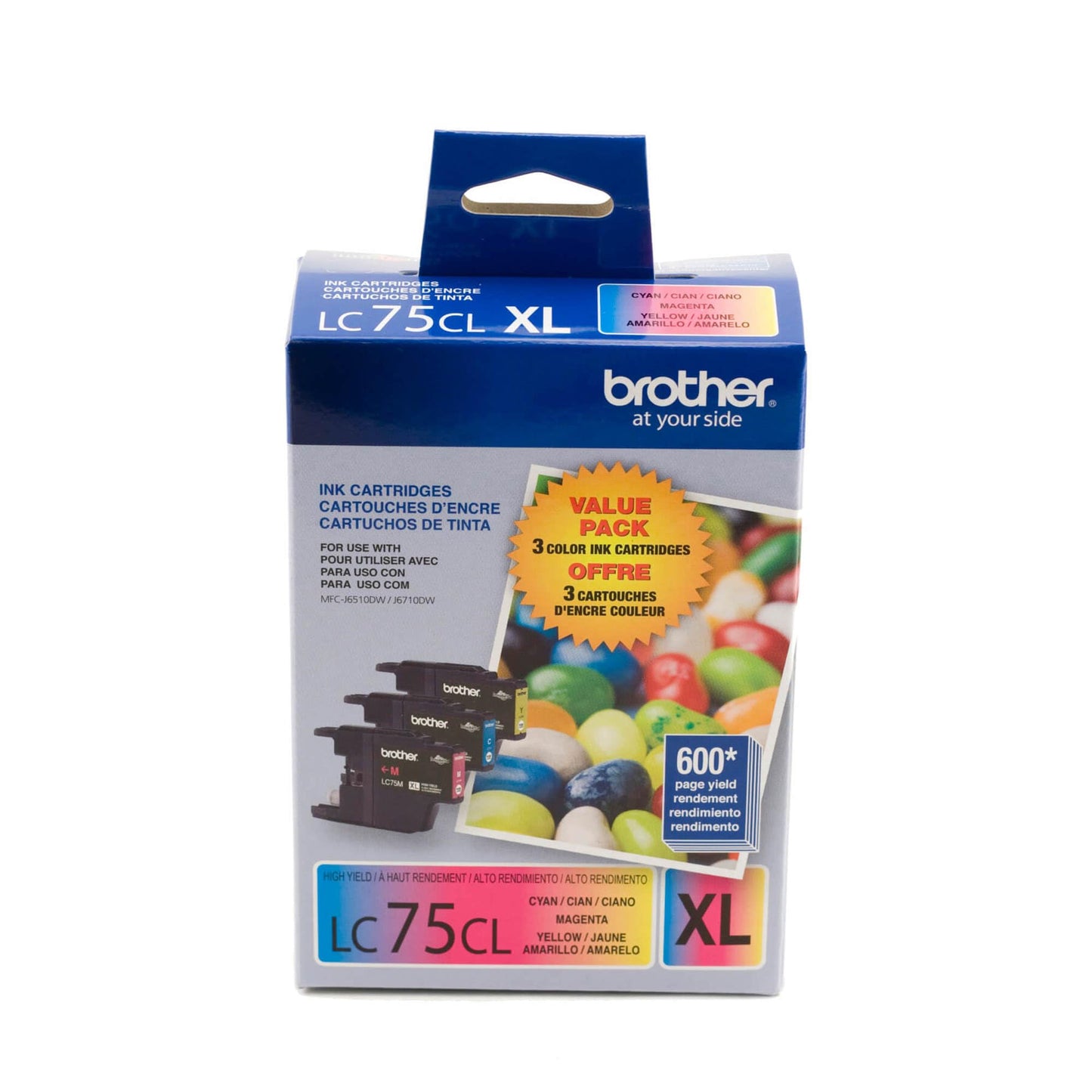 Brother LC753PKS Genuine Colour Ink Cartridge CyanMagentaYellow 3-Pack