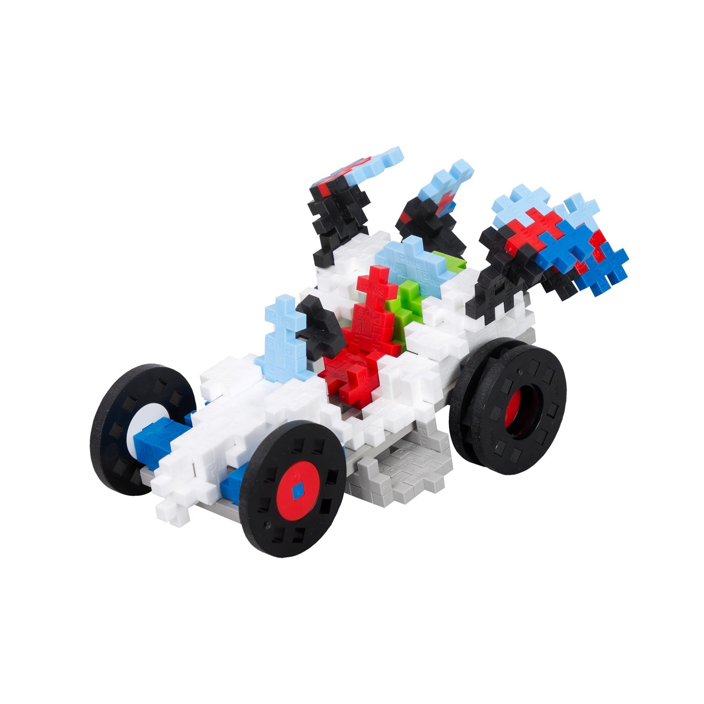 Plus-Plus - Learn to Build Go! Vehicles - 500 Pieces - Creative Building and Construction Set - Mix of Basic Colors in a Box - Kids 5 to 12 Years - P7011, 20mm
