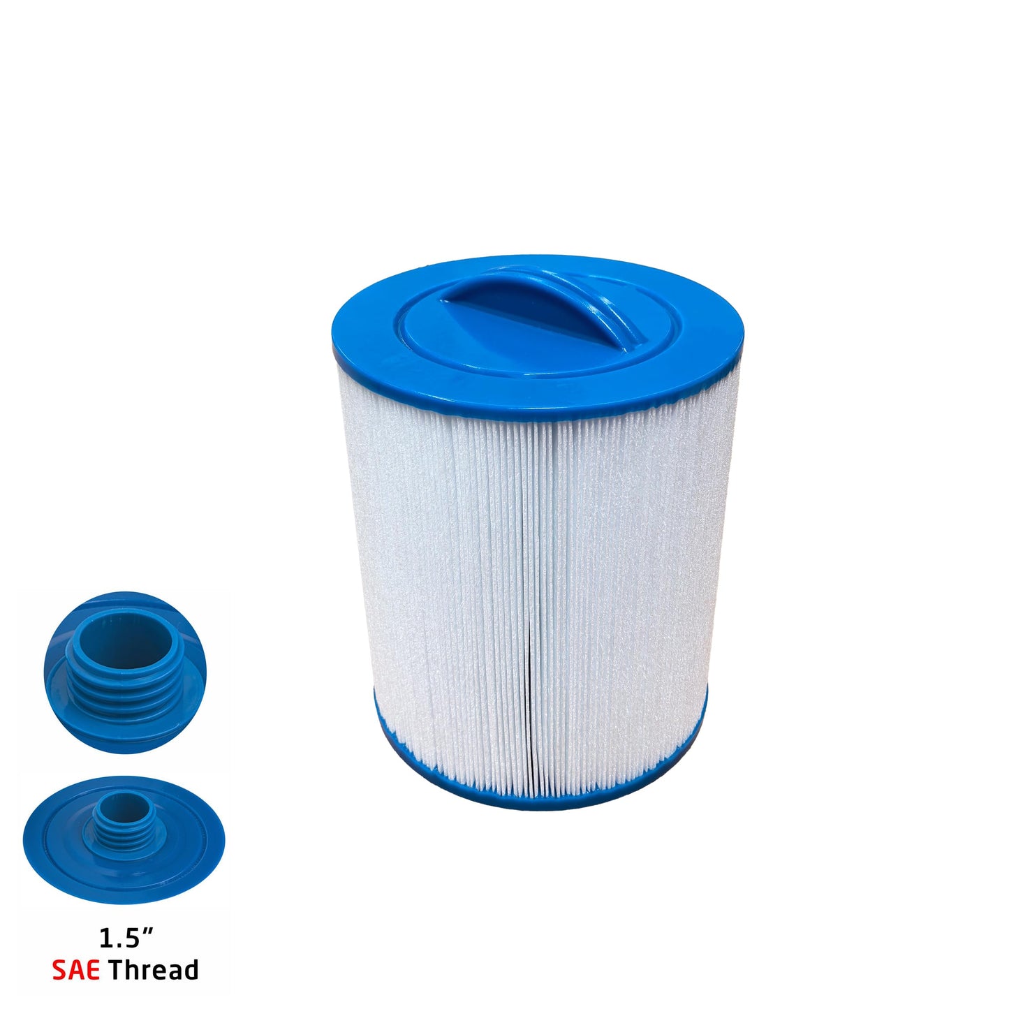 Malaka Spa Filter Compatible with AKU0135 AKU1609 PWL35P3 PWL35P3-M 1-1/2'' SAE Thread/Coarse Thread φ6x7 '' Hot tub Filter Cartridge (NOT MPT/Fine Thread), 35 sq.ft, 2-Pack (White)